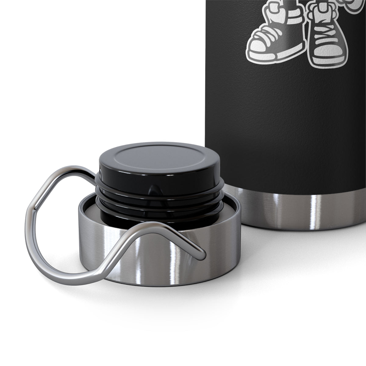 22oz Copper Insulated Water Bottle with Cartoon Design - CV46