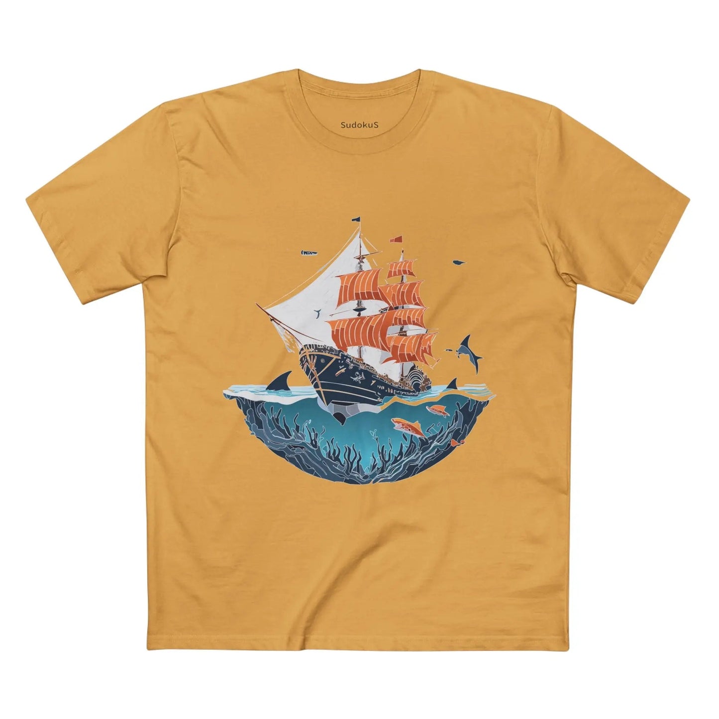 Ocean Coast Graphic Unisex 100 Cotton Staple Tee 25