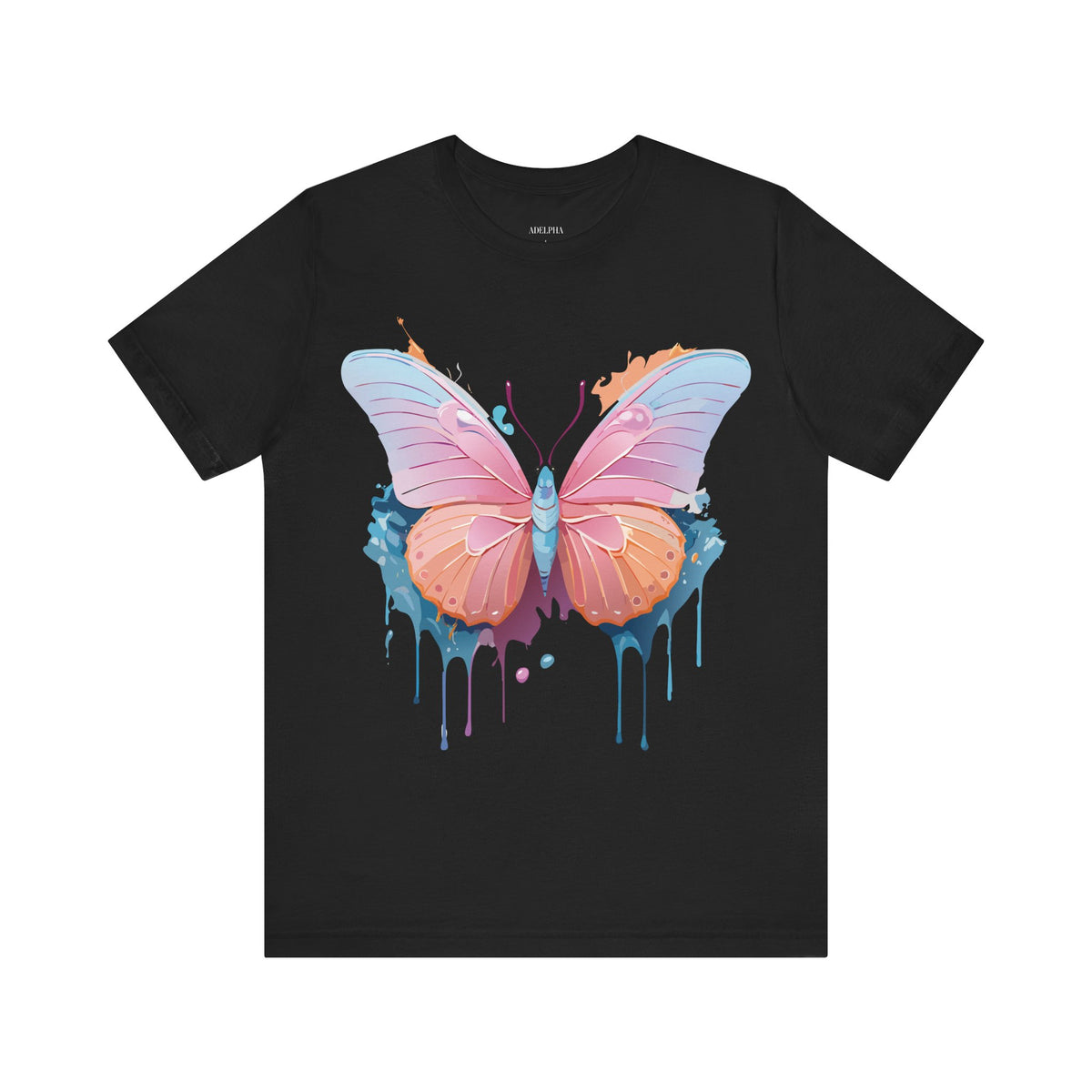 Butterfly Graphic Unisex Cotton Bella+Canvas Tee with Art Design n53