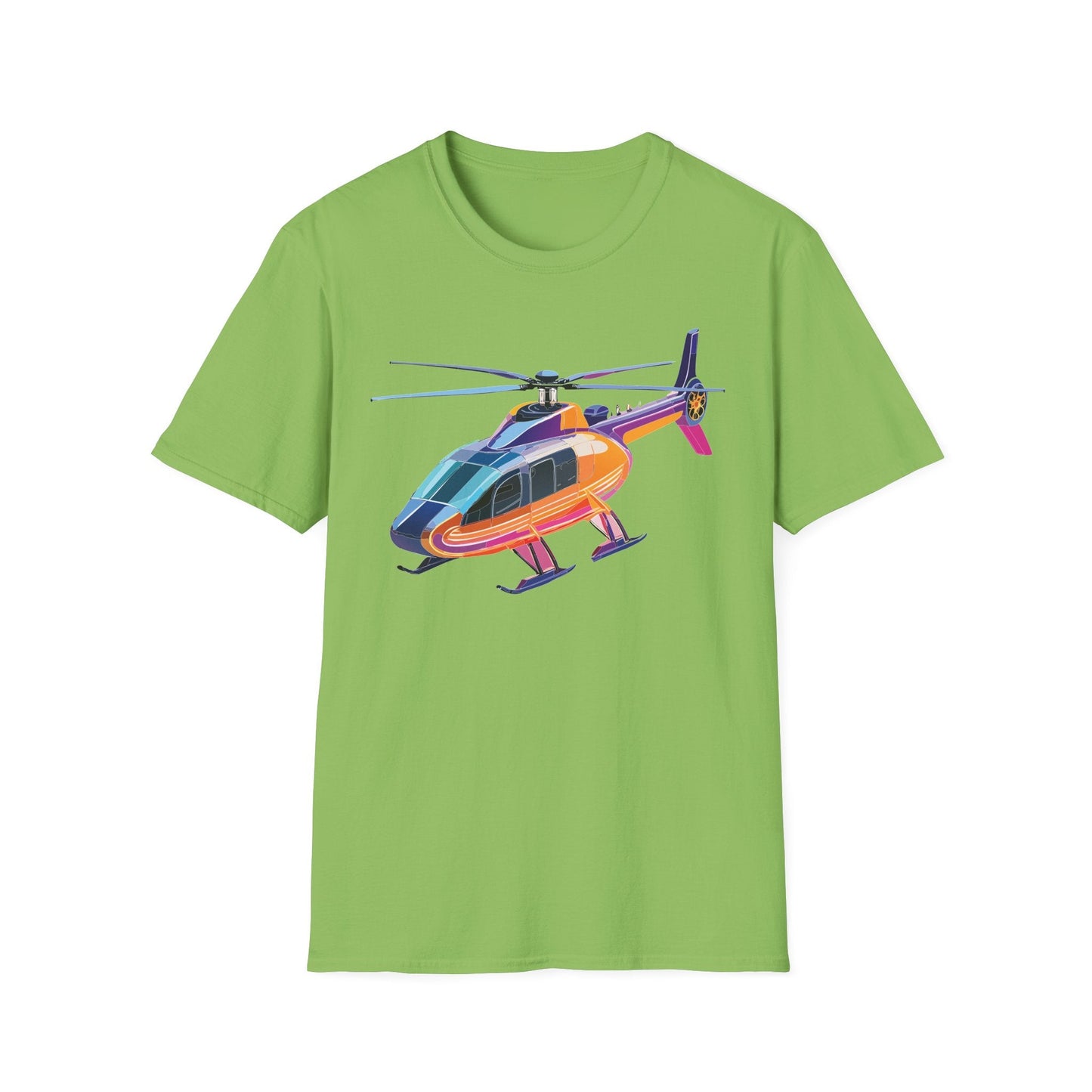 Chopper Helicopter Shirt Unisex Tee Gildan Softstyle 64000 Lightweight 100 Percent Cotton