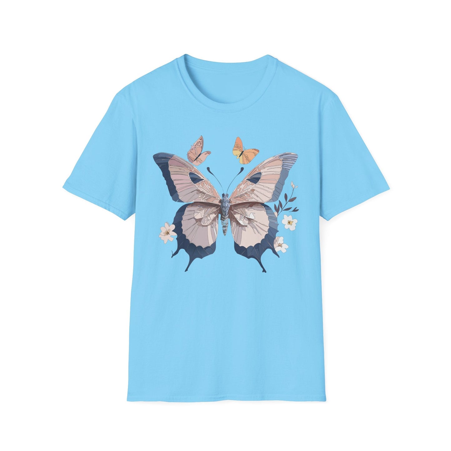 Butterfly Shirt Unisex T Shirt Monarch Print Gildan Softstyle 64000 Cotton Tee Quality