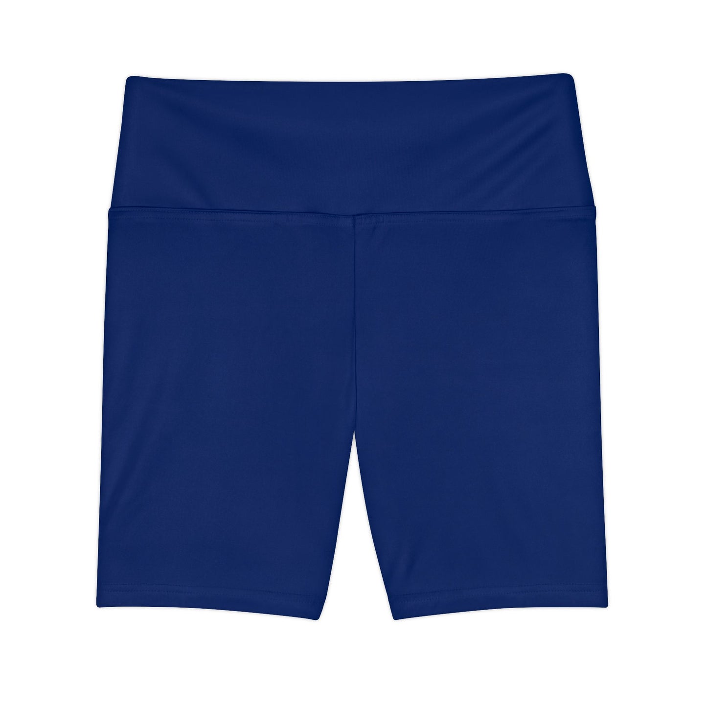 Imperial Blue Women's Workout Shorts — Solid High-Waist Biker Shorts for Exercise & Everyday Wear