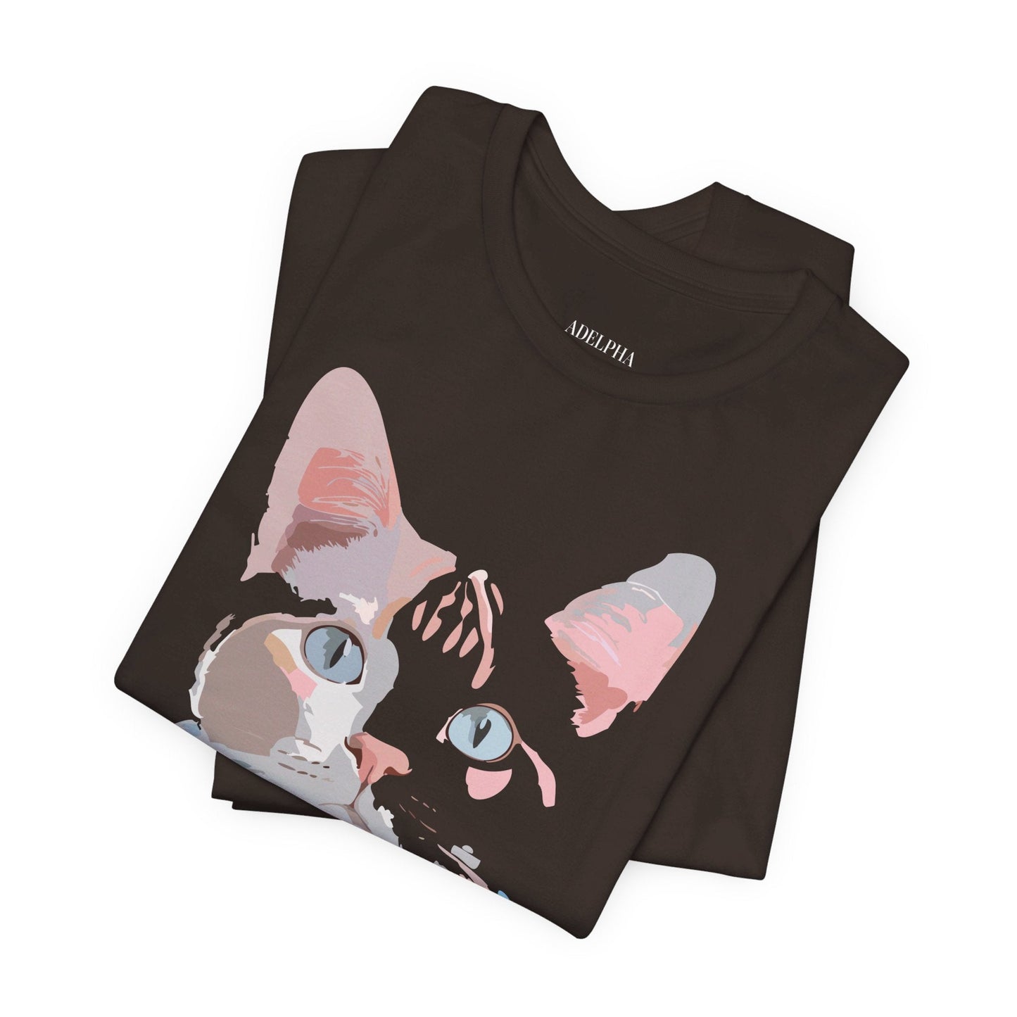 Cat Graphic T Shirt Unisex Short Sleeve Tee Vintage Inspired Artwork Adelpha