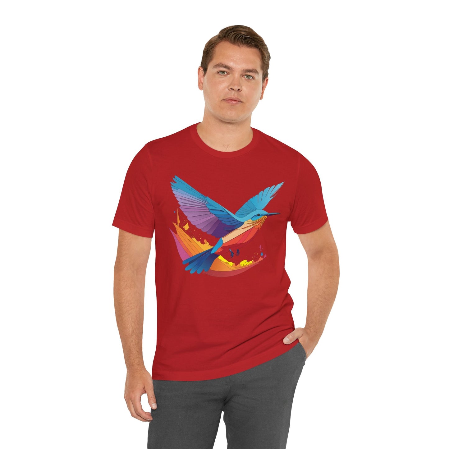 Unisex Animal Shirt Art Design Tee With Wild Animals Print Soft Comfortable Short Sleeve Tee