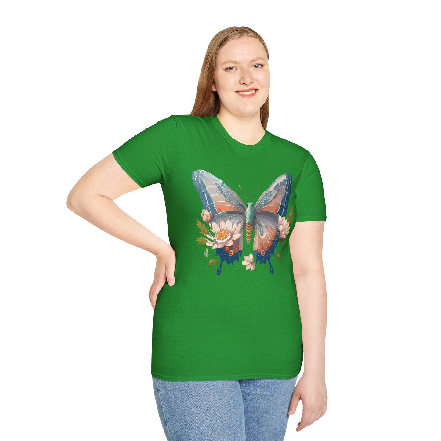 Butterfly Shirt Unisex T Shirt Monarch Design Softstyle 64000 Ring Spun Cotton Tee