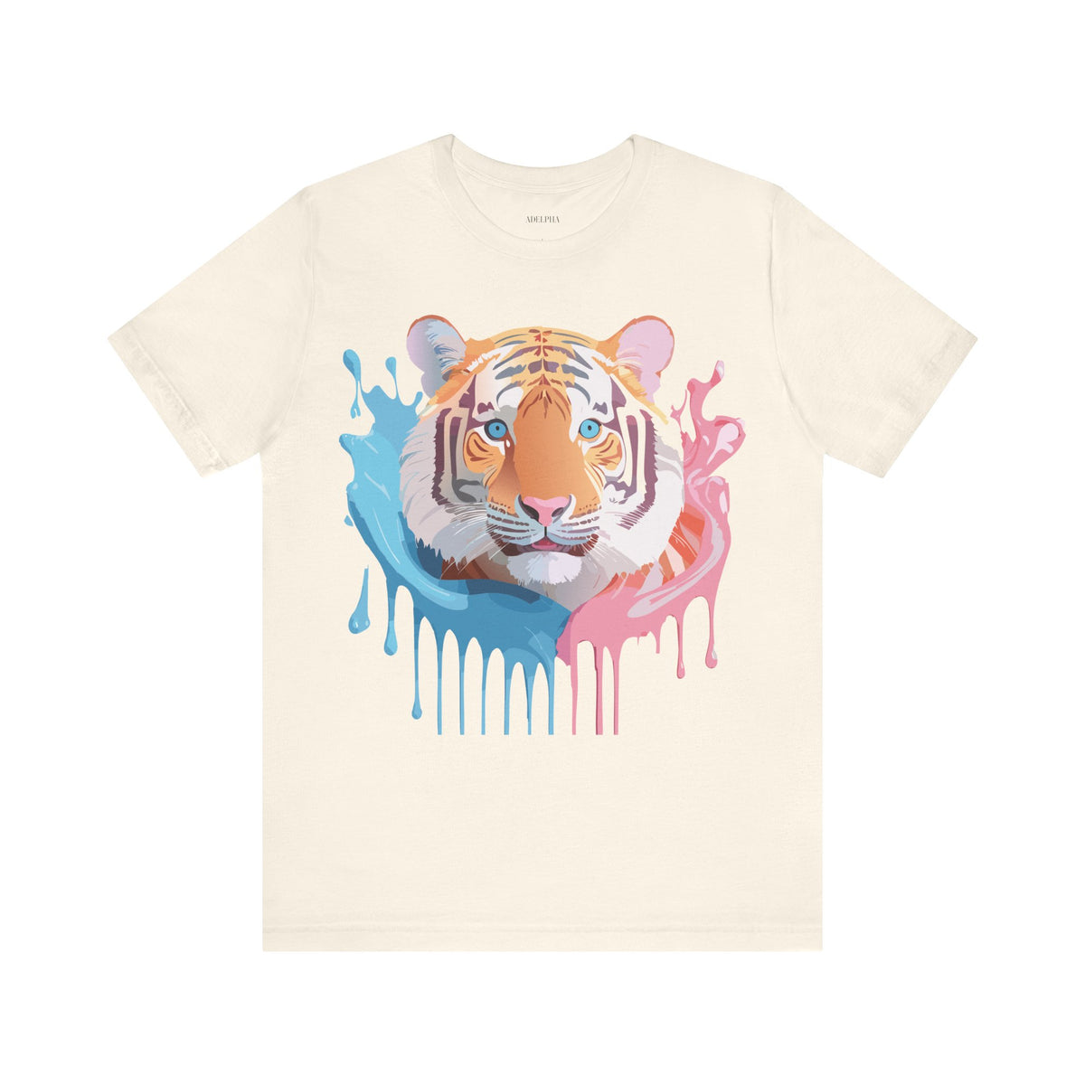 Tiger Graphic Unisex Cotton Bella+Canvas Tee with Art Animal Design e59