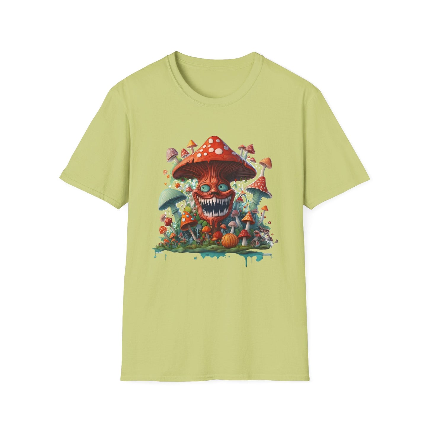 Unisex Mashroom Tee Shirt With Funny Mashroom Design Fungus Humor Softstyle Cotton