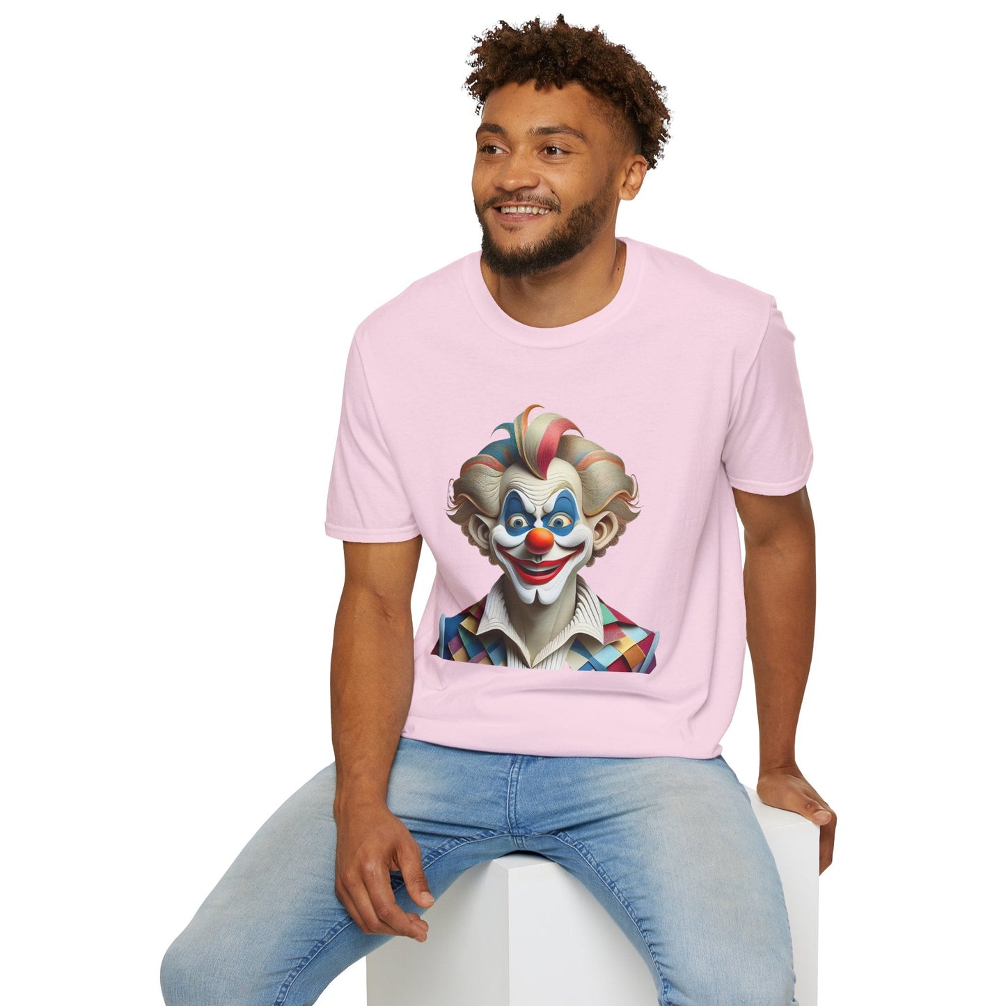 Unisex Clown Shirt Funny Man Circus Tee Softstyle Gildan 64000 Short Sleeve Everyday Comfort