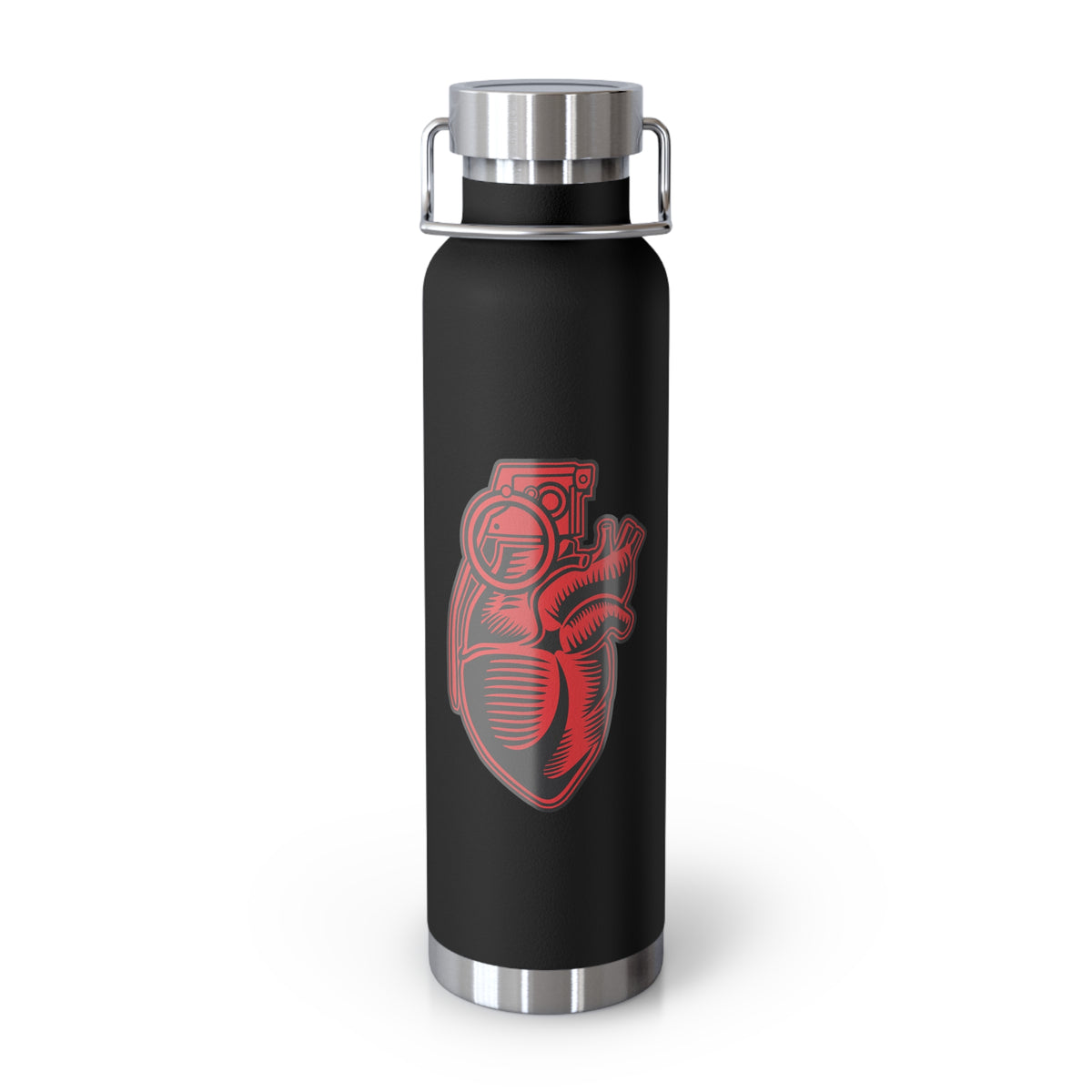 22oz Copper Insulated Water Bottle with Cartoon Design - CV89