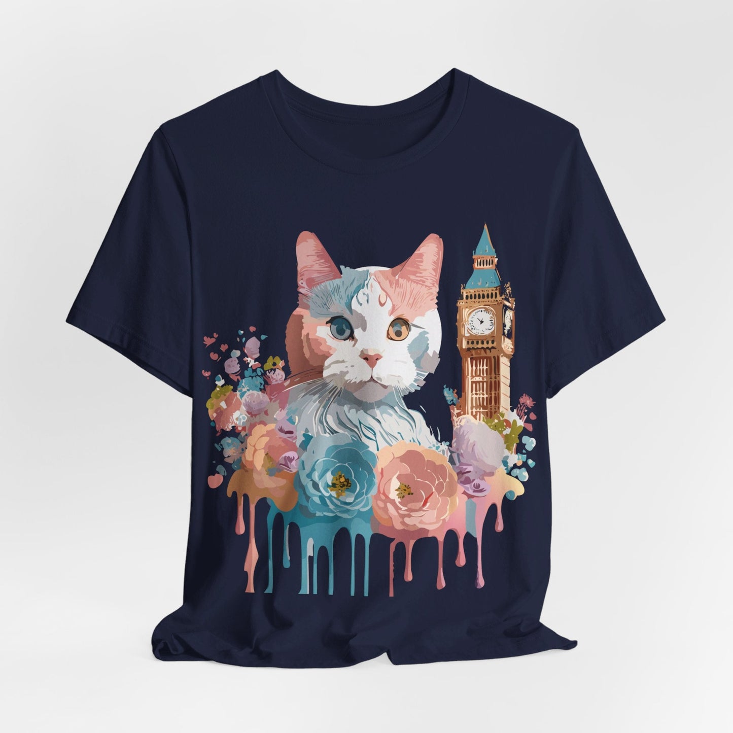 Unisex Cat Graphic Tee With Vintage Inspired Art By Adelpha Brand