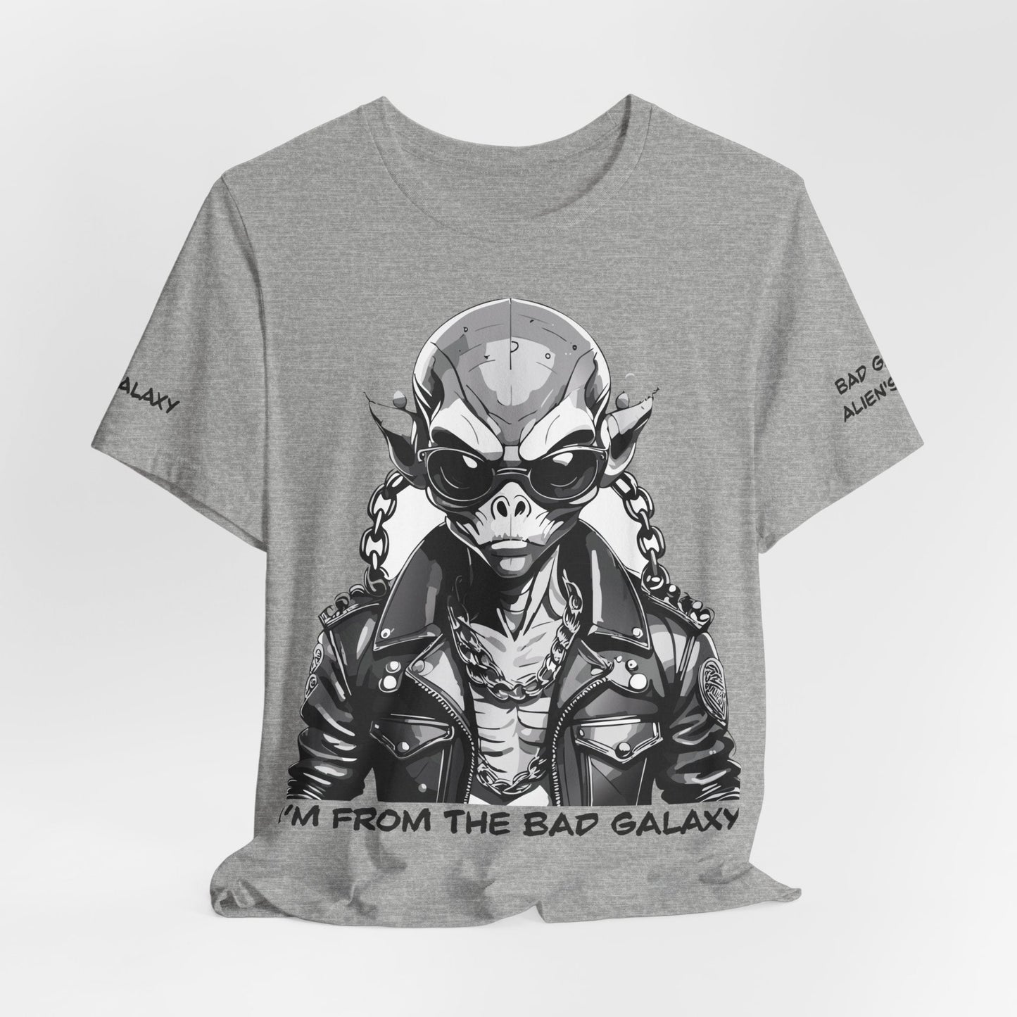 Tee Shirt With Alien From Bad Galaxy Made To Order 100 Percent Cotton Eco Friendly Inks USA