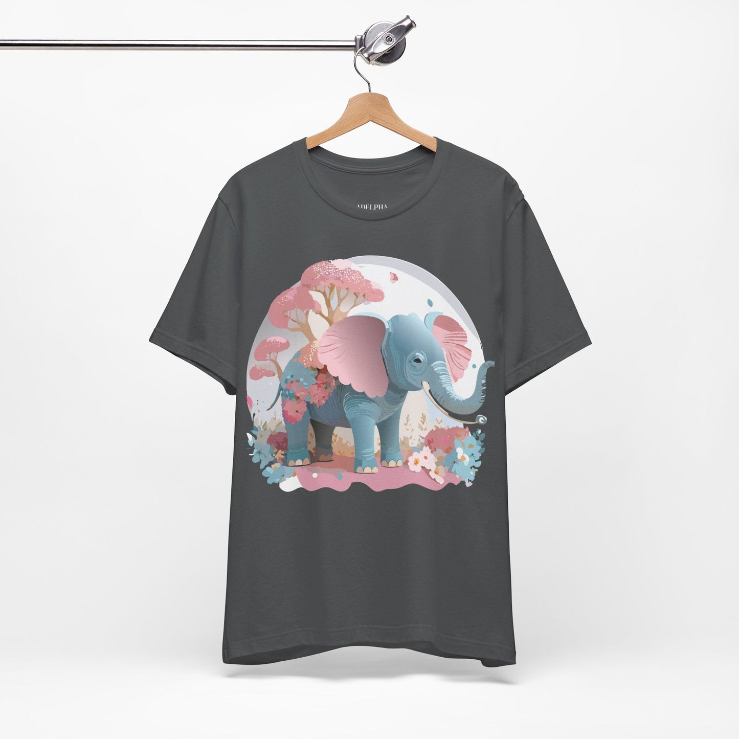 Adelpha Graphic Tee Unisex Vintage Inspired Artwork Elephant Short Sleeve Shirt Premium