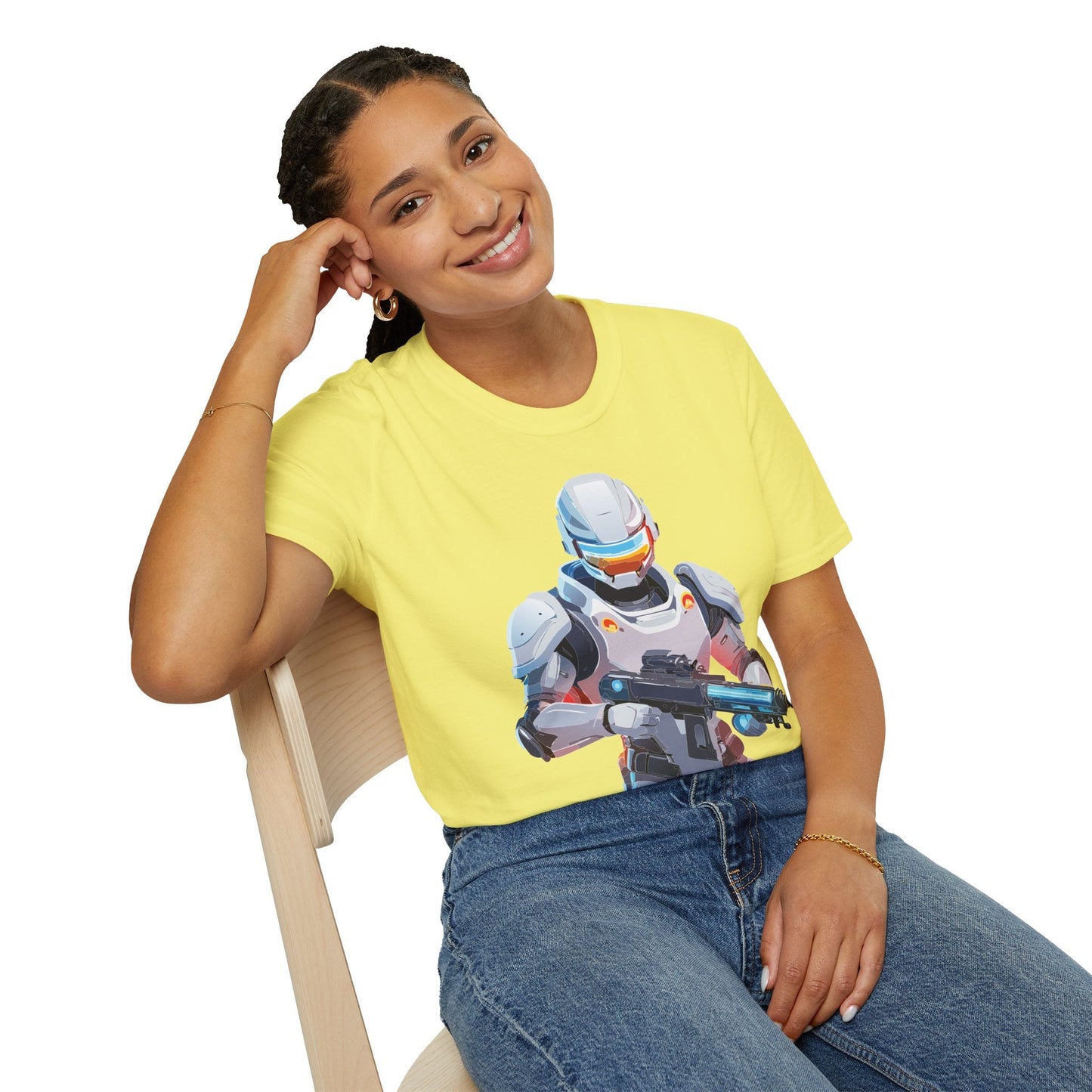Robocop Themed Unisex Softstyle T Shirt With Robocop Art Design Cotton Tee Premium Comfort