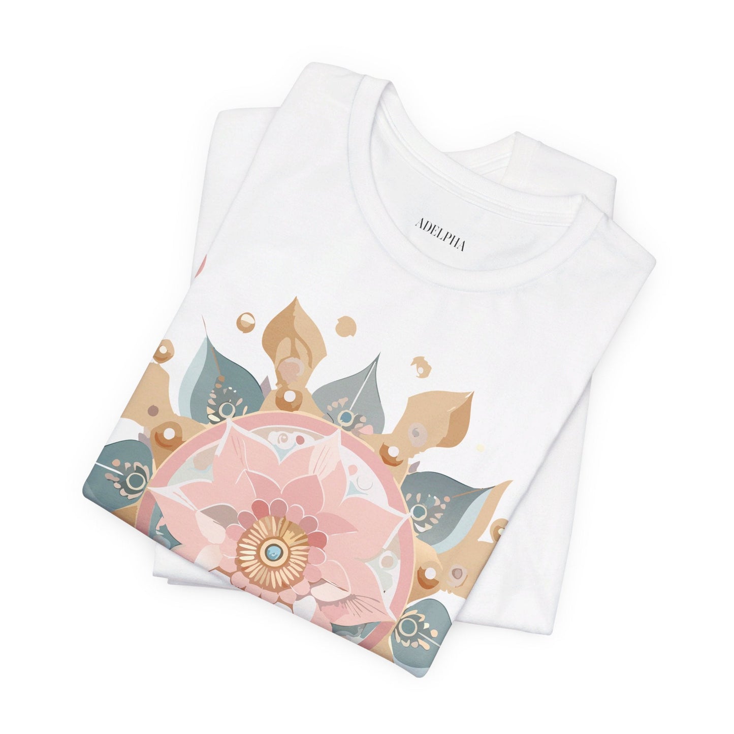 Mandala Shirt Unisex Graphic Tee By Adelpha With Vintage Inspired Artwork Short Sleeve Jersey