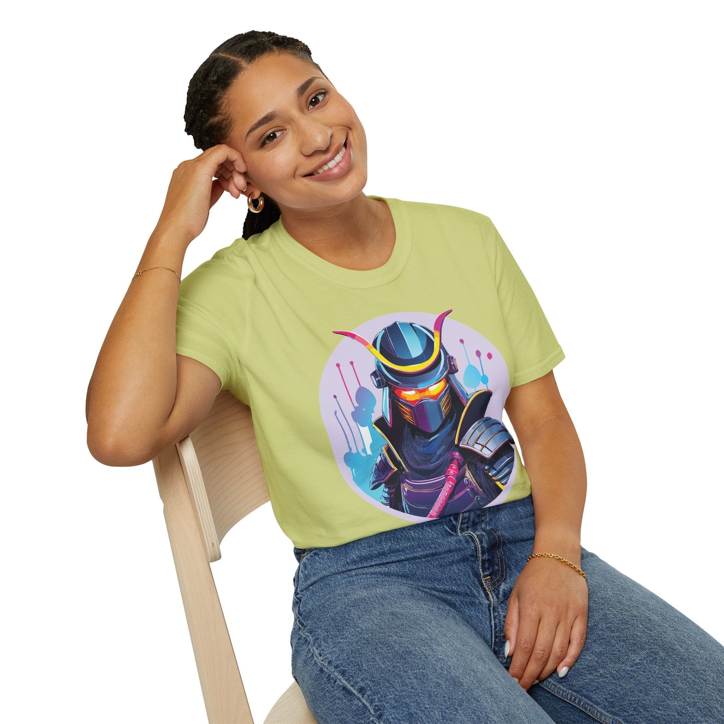 Unisex Samurai Shirt Gildan Softstyle Tee Hundred Percent Ring Spun Cotton Comfort