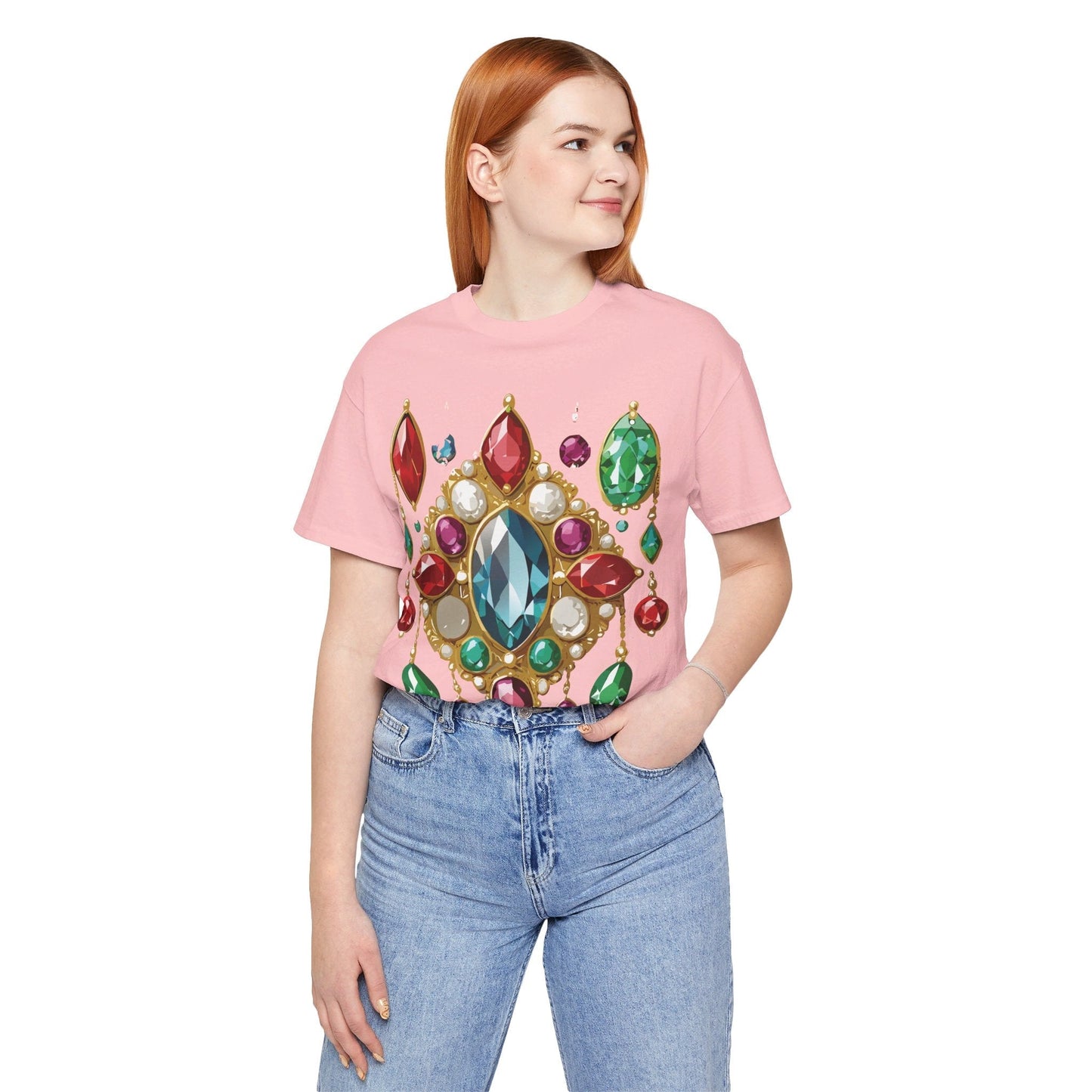 Jewelry Graphic Unisex 100 Cotton Vintage Treasure Art T-Shirt 44