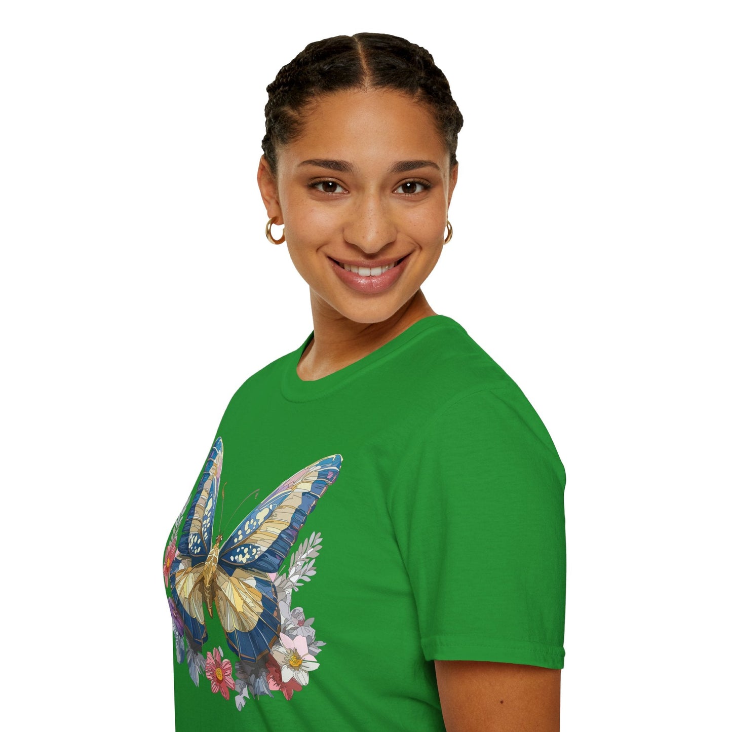 Butterfly Unisex Short Sleeve Tee Shirt Gildan Softstyle 64000 Monarch Design Graphic Tee