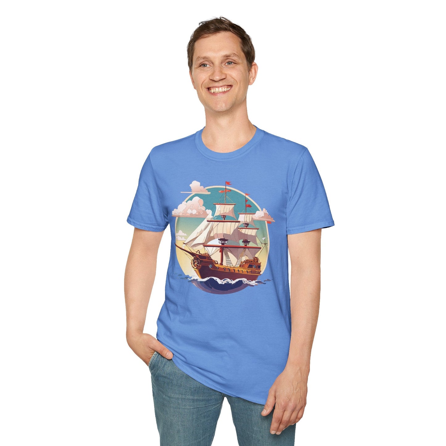 Unisex Ship T Shirts Frigate Vessel Tee Shirt Gildan Softstyle 64000 Cotton Comfort Premium Tee