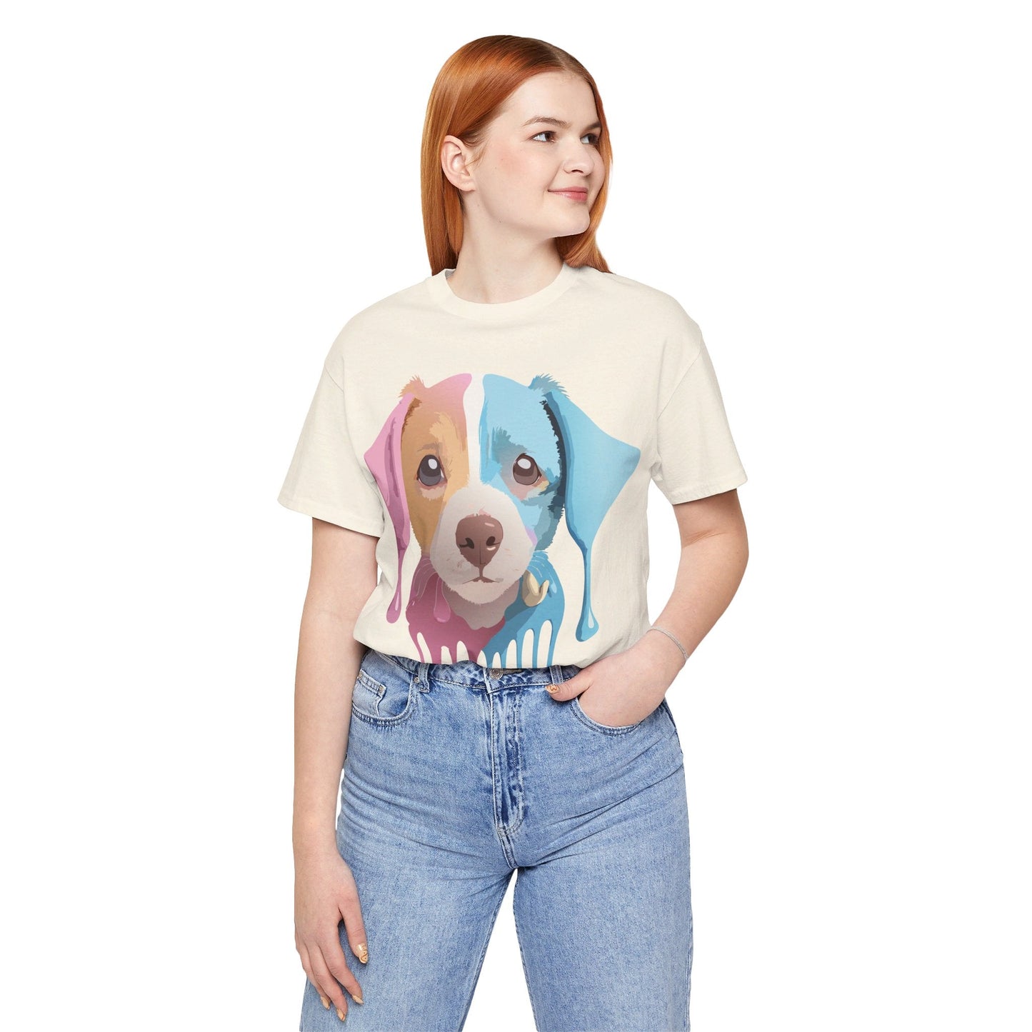 Unisex Dog Graphic Tee With Vintage Inspired Artwork By Adelpha Short Sleeve Casual Shirt