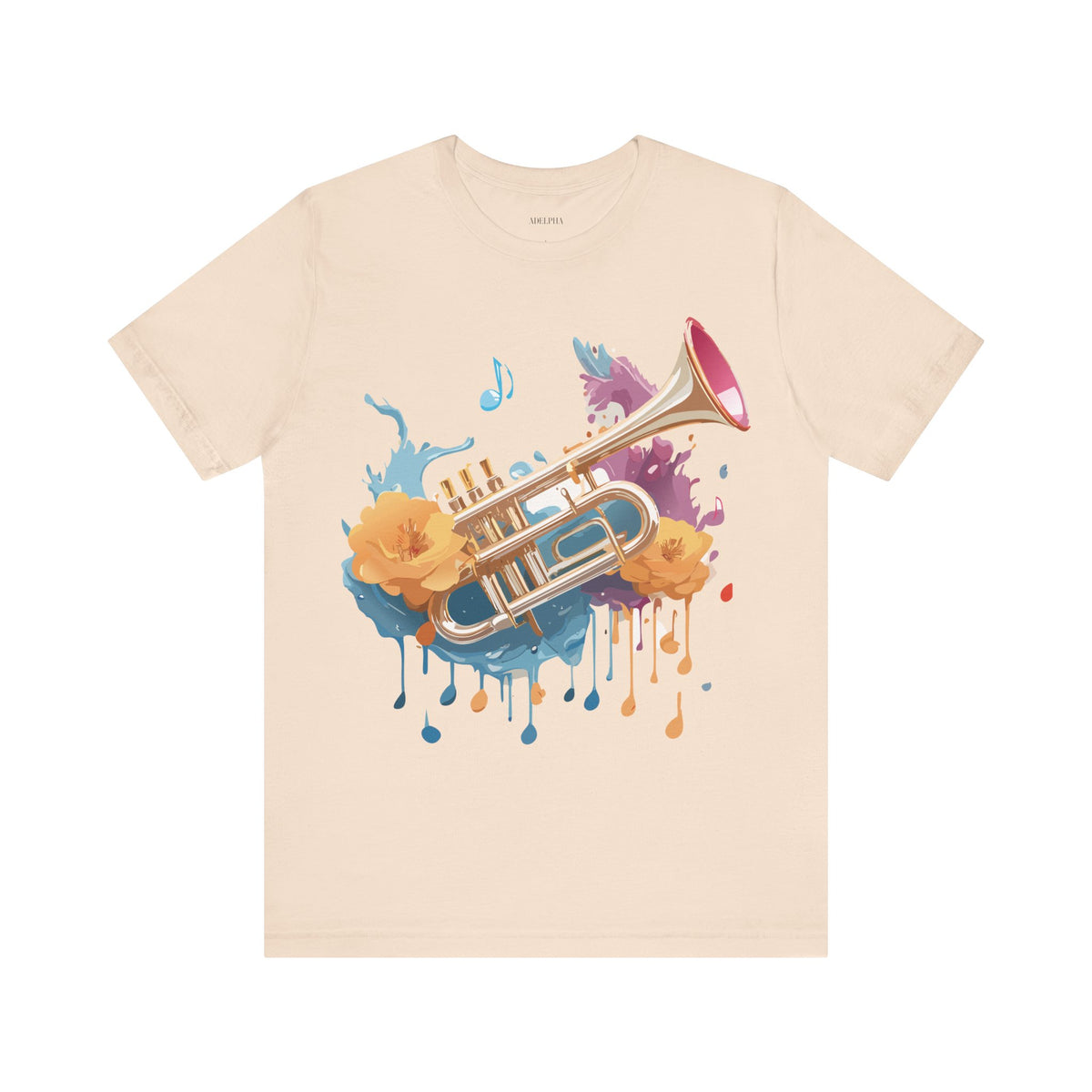 Music Graphic Unisex Cotton Bella+Canvas Tee with Art Design m153