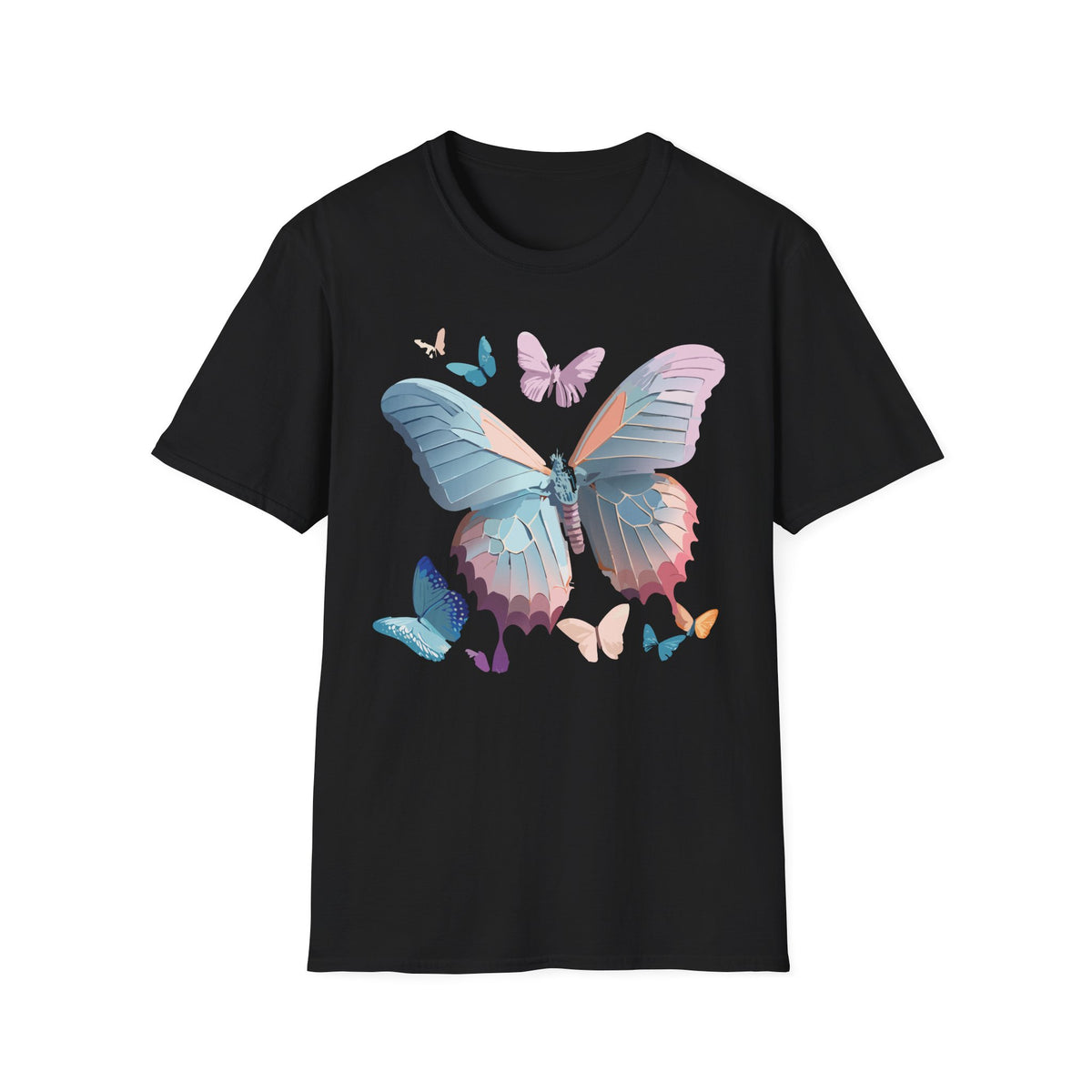 Butterfly Watercolor Tee — Pastel Wings Graphic Tee Unisex 100 Cotton Gildan T-Shirt