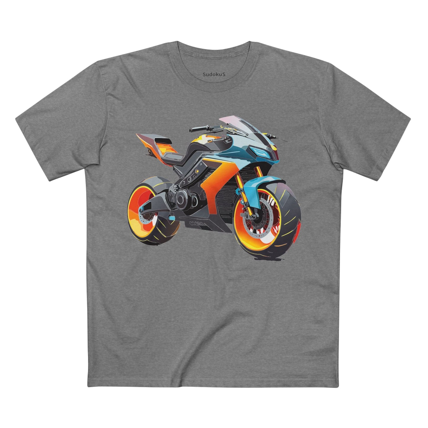 Moto Bike Graphic Unisex 100 Cotton Staple Tee 29