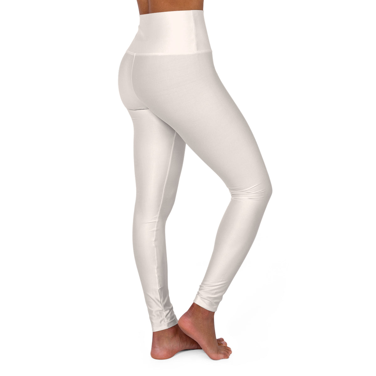 Seashell Cream Color High-Waist Yoga Leggings Women's Seamless Poly-Span Stretchy Pants XS-2XL