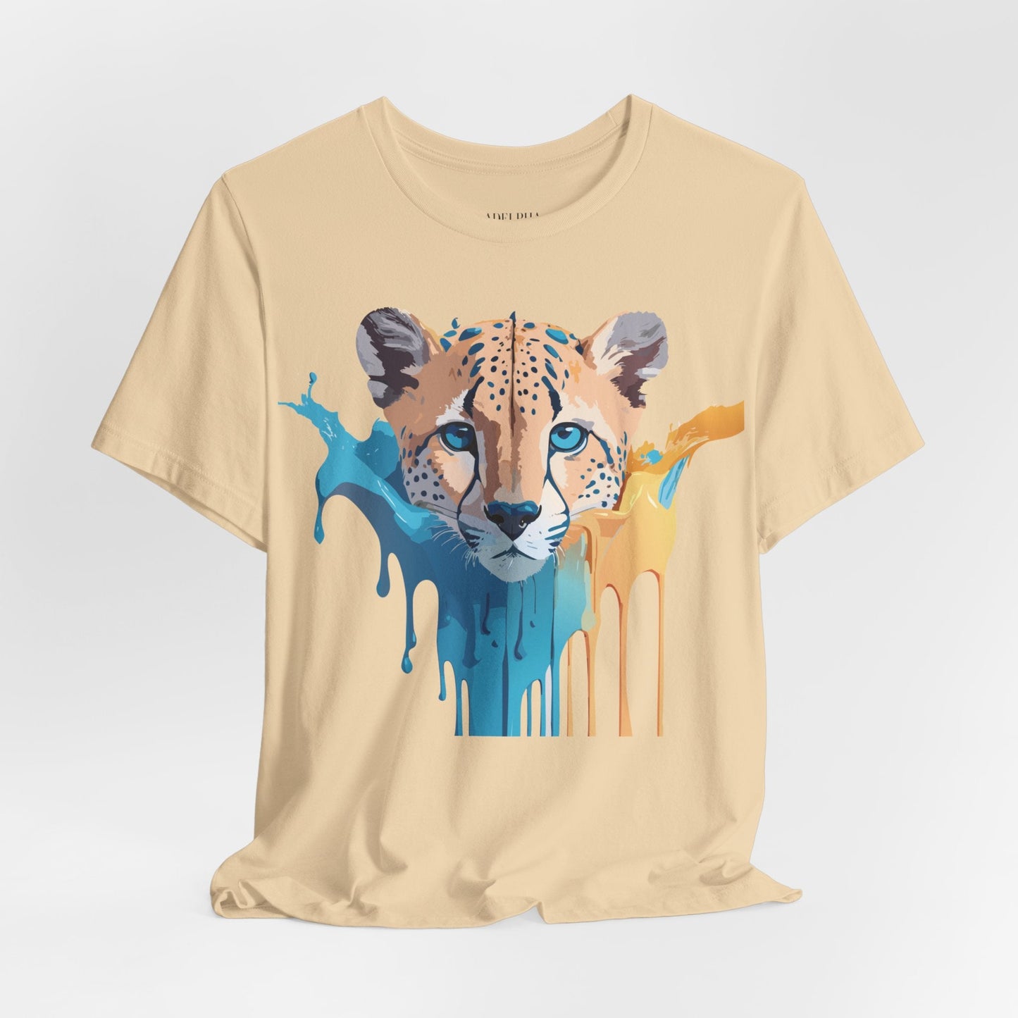 Adelpha Cheetah Graphic Jersey Tee Unisex Short Sleeve Art Design