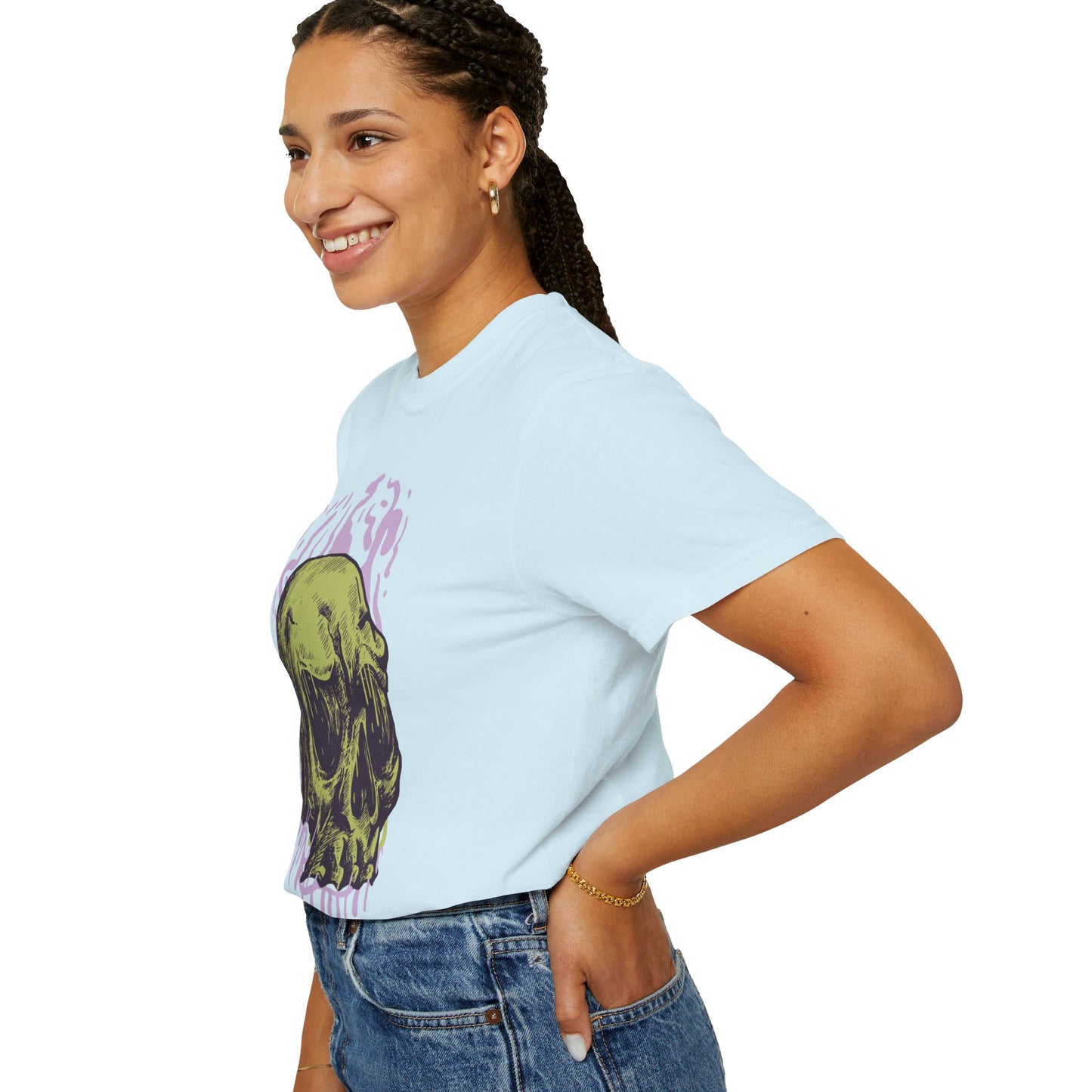 Tee-shirt unisexe en coton avec tête de mort 