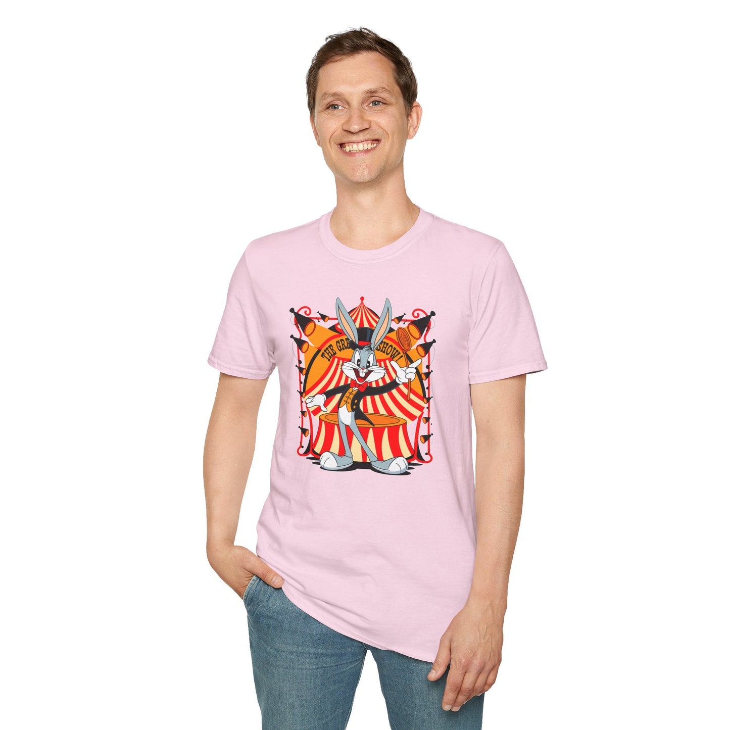 Bugs Bunny Unisex Shirt Gildan Softstyle Tee Cartoon Graphic Design 100 Percent Cotton