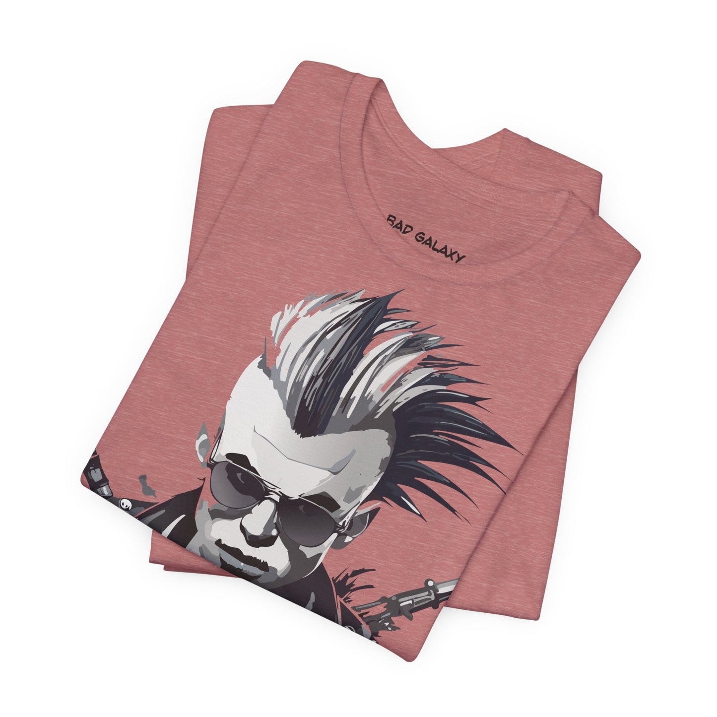 Punk Rock Tee Shirt From Bad Galaxy Made To Order 100 Percent Cotton Eco Friendly Inks USA