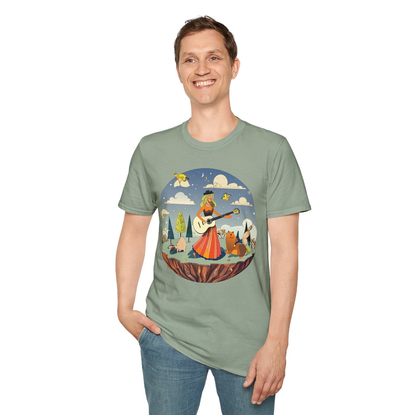 Womens Graphic T Shirt Art Design Tee Unisex SoftStyle Gildan 64000 100 Percent Cotton