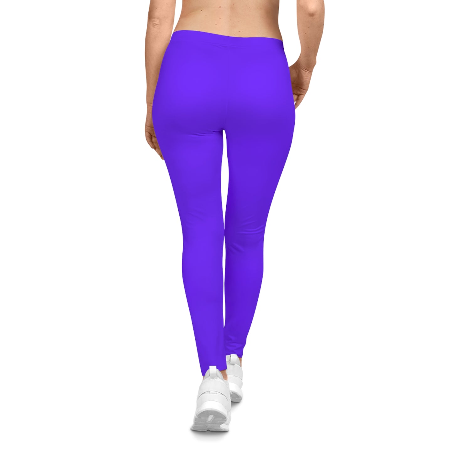 Electric Indigo Color Women's Poly-Span Casual Leggings XS-2XL