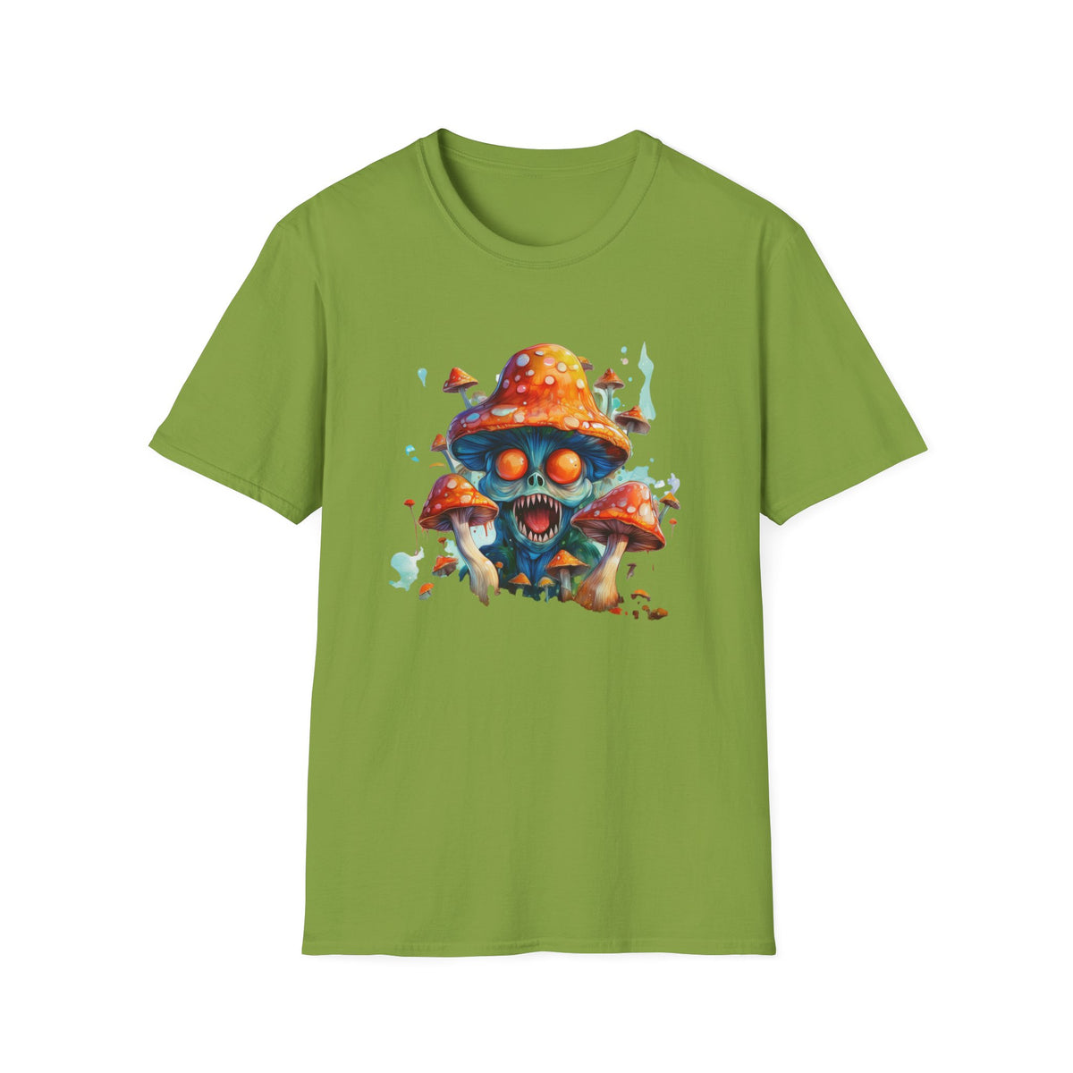 Funny Mashroom Cartoon  Graphic Tee Gildan Unisex 100 Cotton Tee Shirt c22