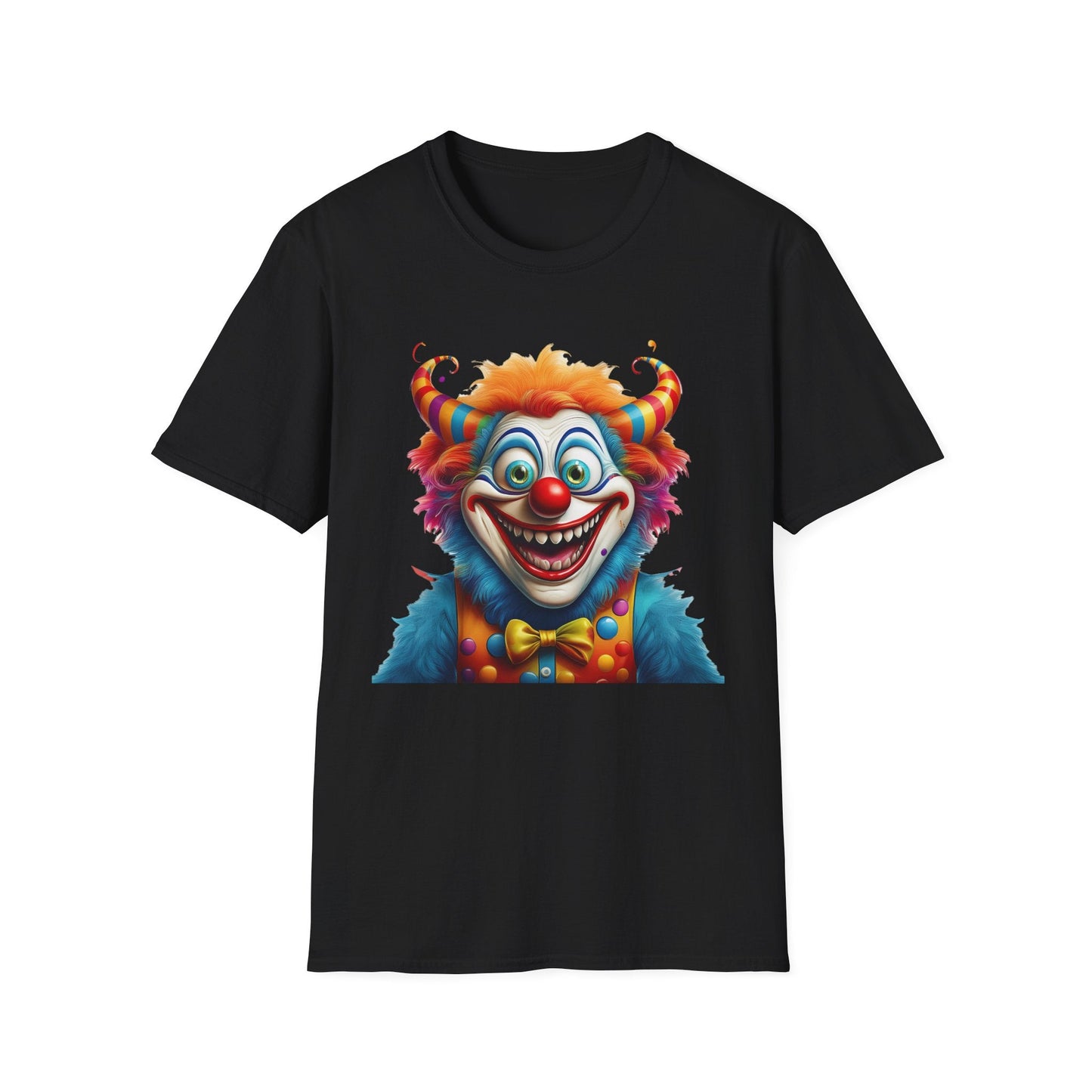 Unisex Clown Shirt Circus Tee Funny Man Shirt Scary Man Shirt Gildan Softstyle 64000