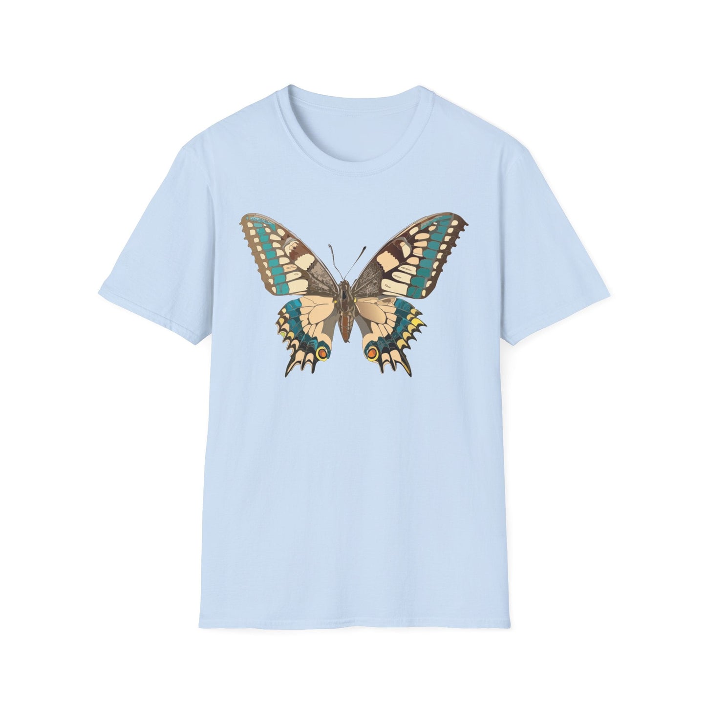 Unisex Butterfly T Shirt Softstyle 64000 Ring Spun Cotton Lightweight Tee Breathable Everyday Comfort