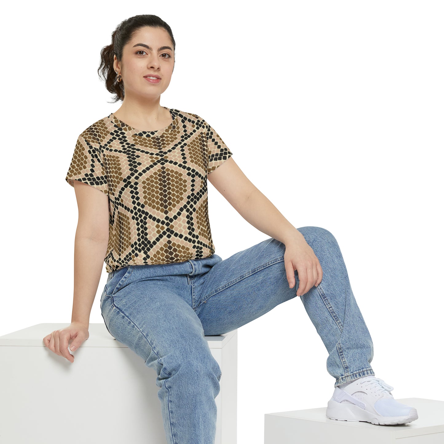 Poly-Span Shirt with animal prints