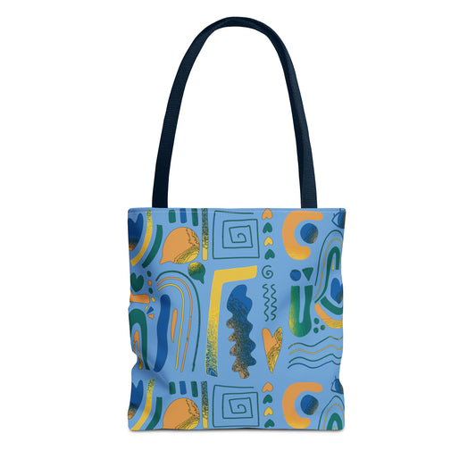 Canvas Bag with Abstract Prints