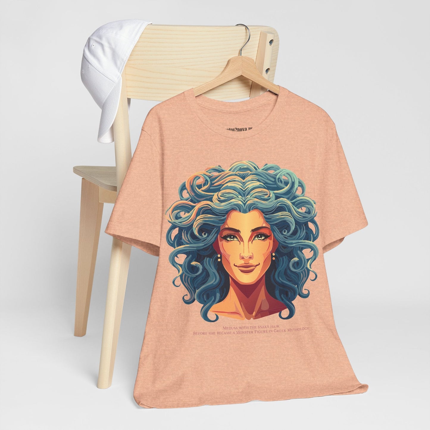 Medusa Goddess Shirt Unisex Graphic Tee by Retro2Nova Vintage Style Cotton Short Sleeve