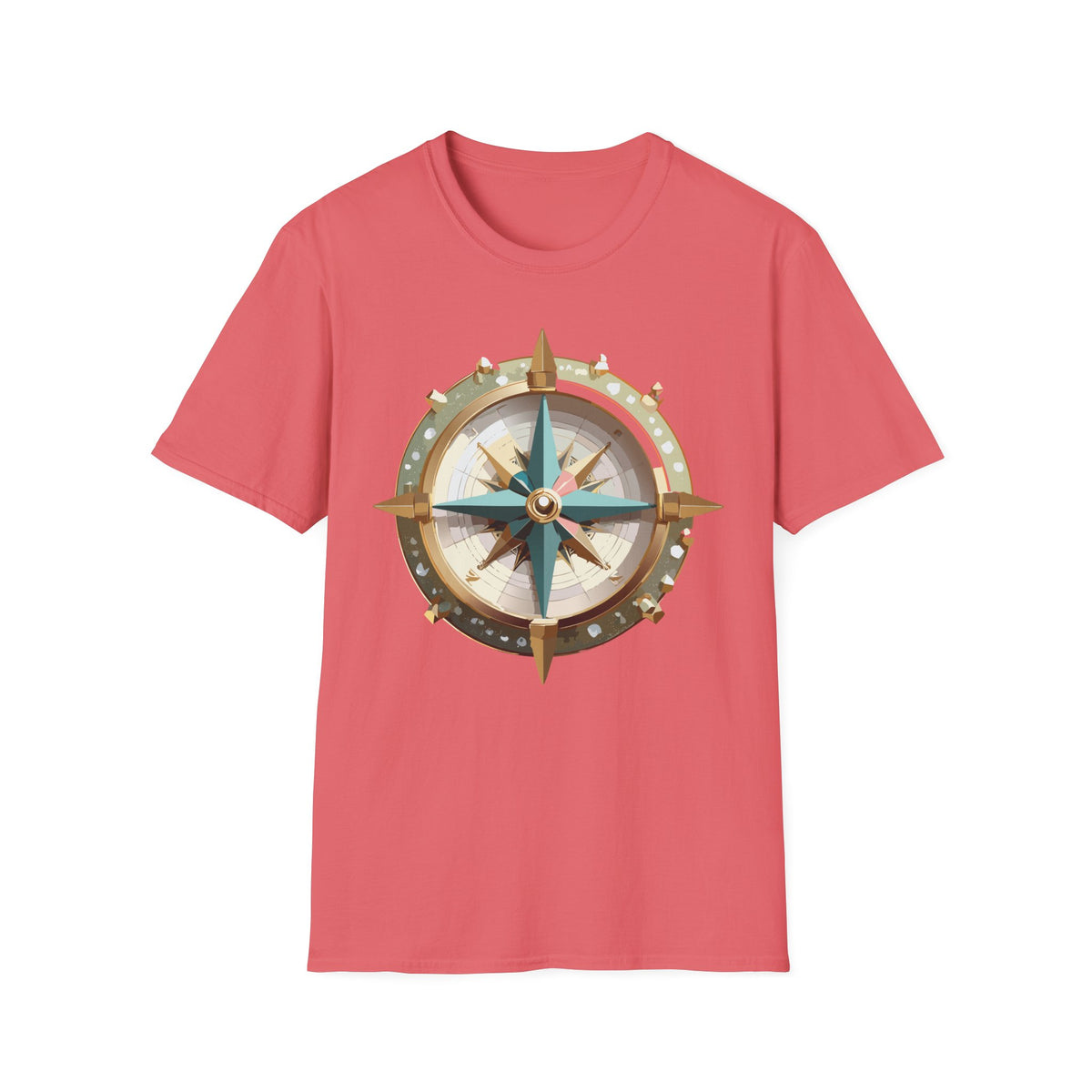 Nautical Compass Graphic T-Shirt | Vintage Navigation Compass Tee