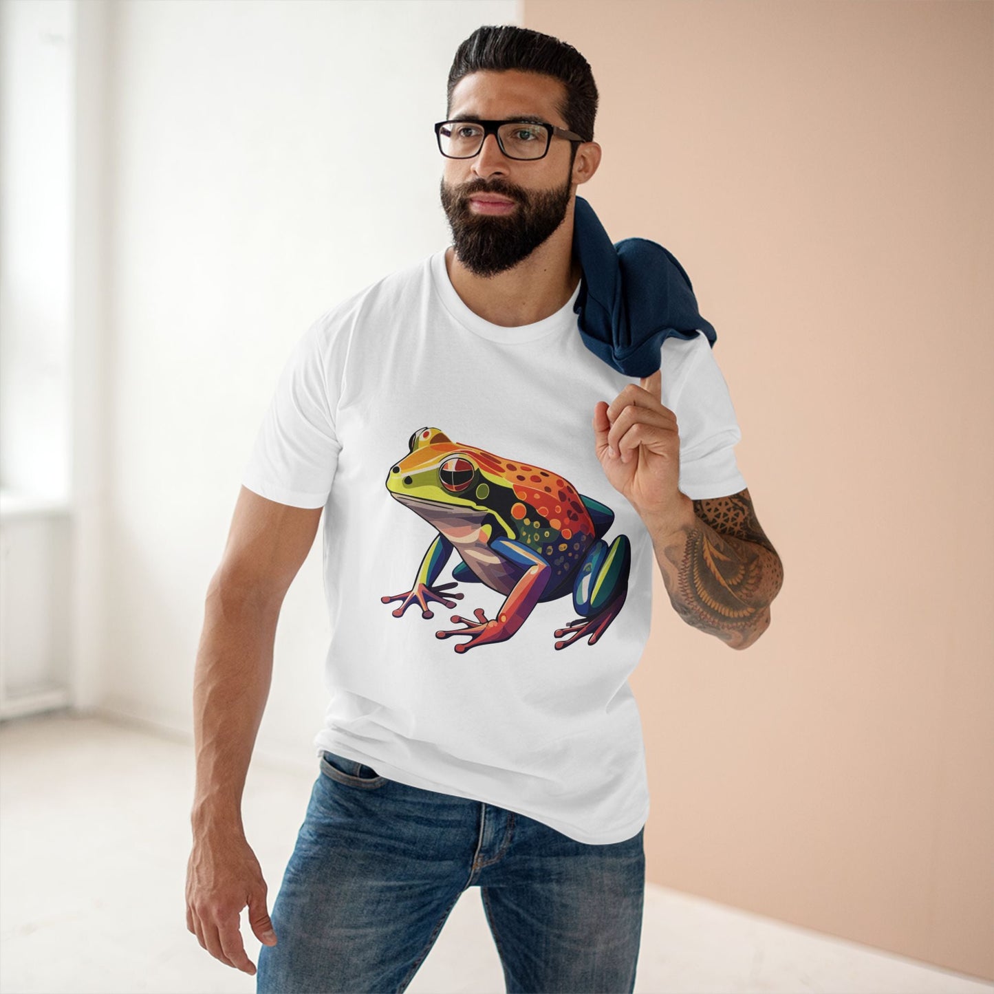 Unisex Premium Cotton Tee Frog Animal Shirt Original Art Design Retro2Nova Art Collection Exclusives