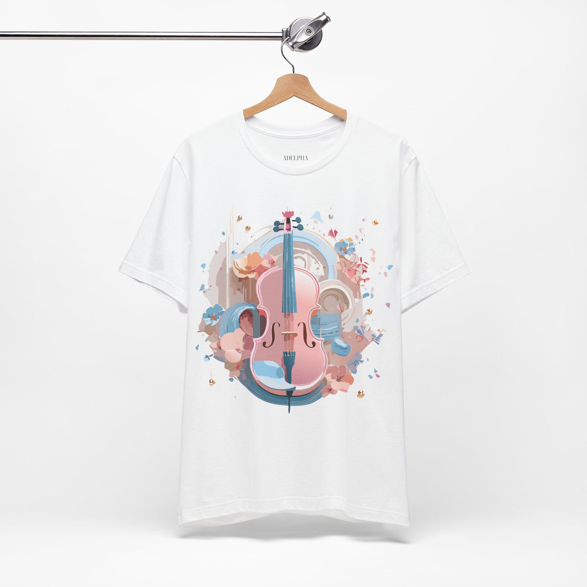 Music Graphic Unisex Cotton Bella+Canvas Tee with Art Design m152