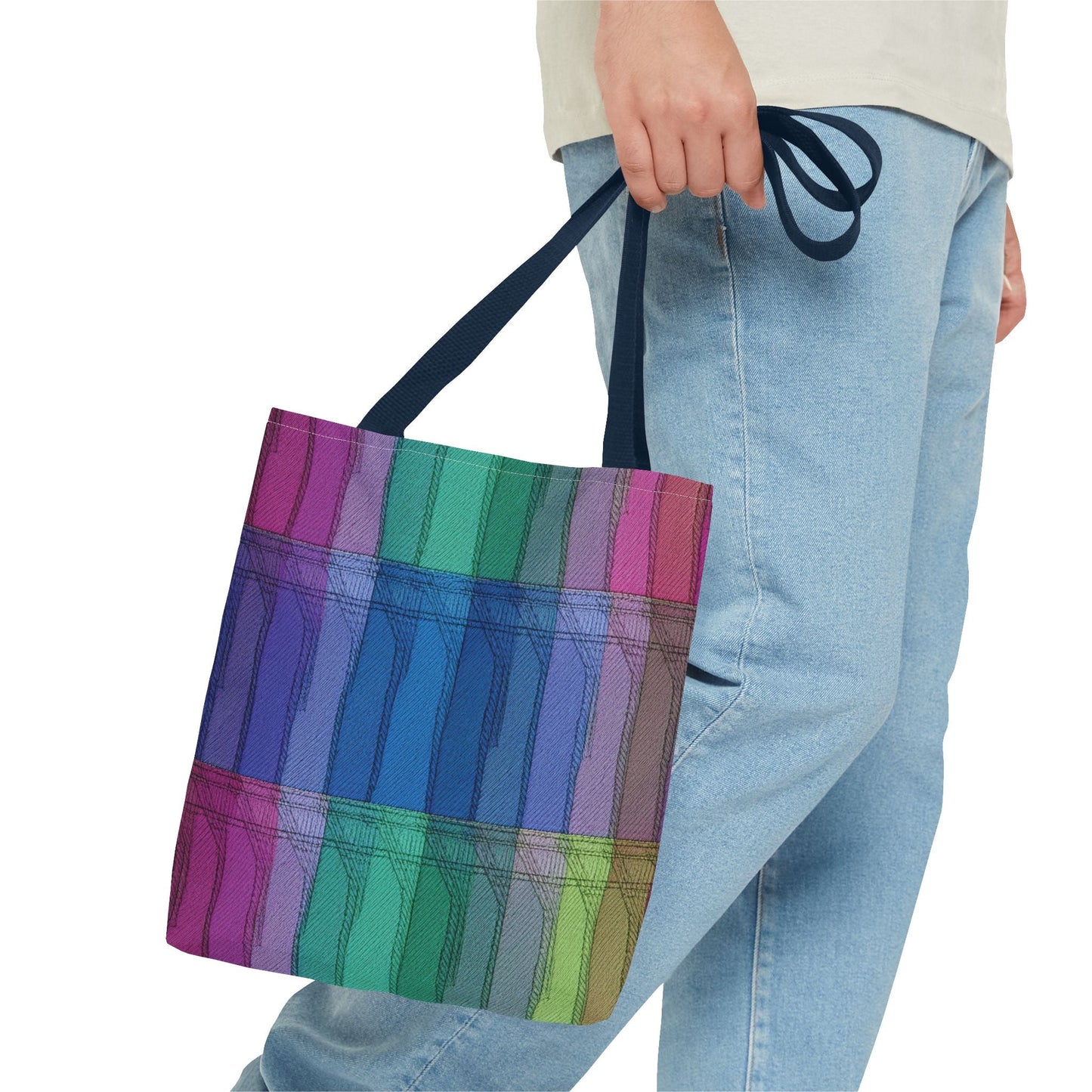 Denim Canvas Bag, Tote Bag Denim Printify