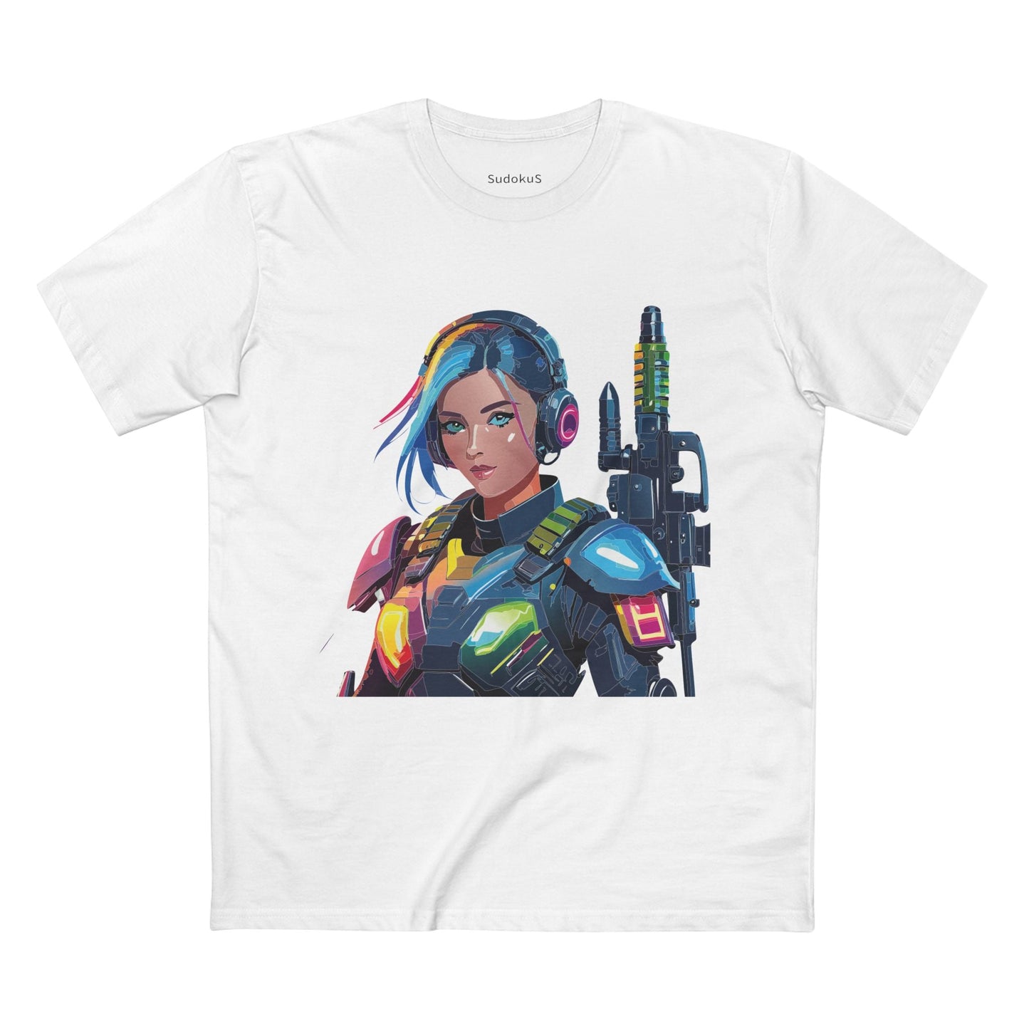 Army-woman Graphic Unisex 100 Cotton Staple Tee 12