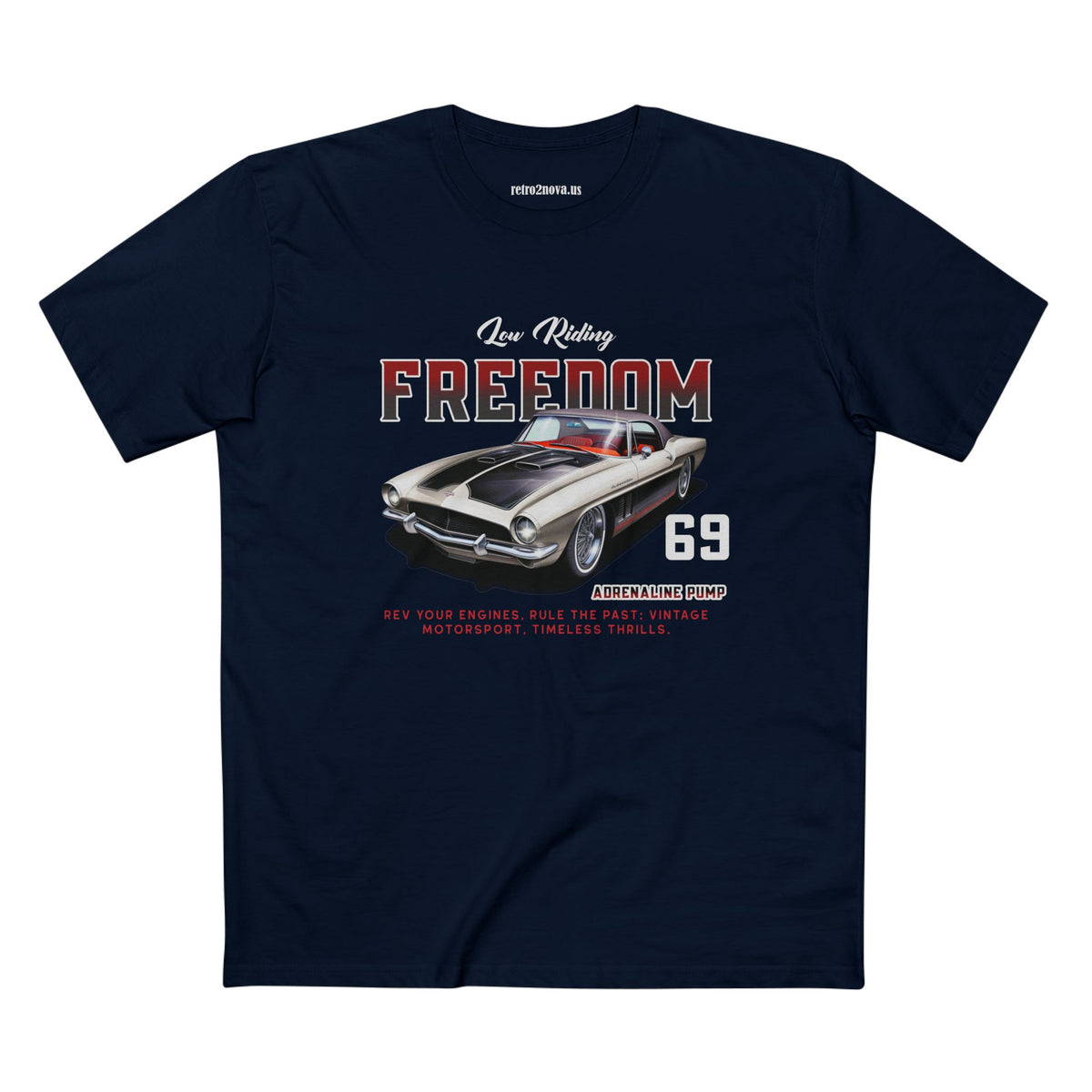 Retro Car Vintage Graphic Tee Staple Unisex 100 Cotton Tee Shirt - RC-8