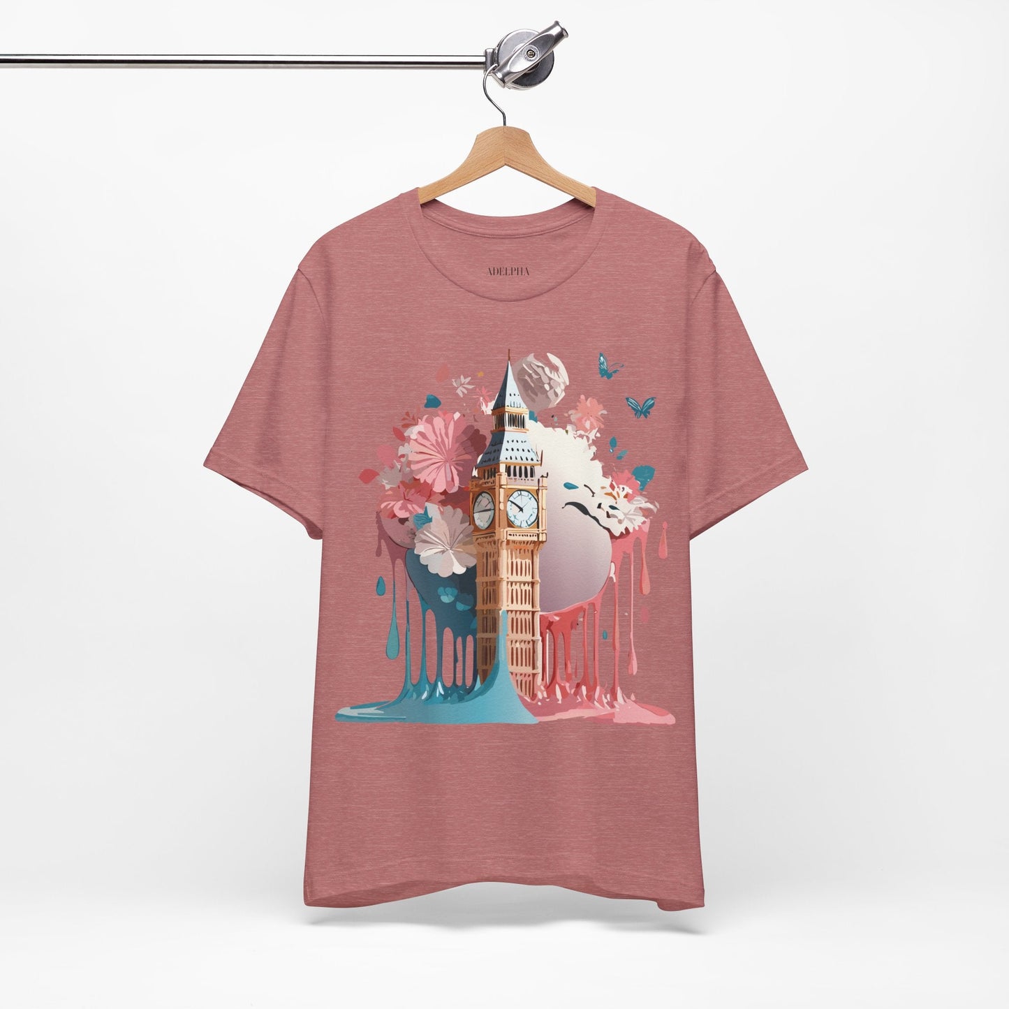 London Tourist Shirt Graphic Tee Unisex Vintage Inspired Artwork By Adelpha Original Collection