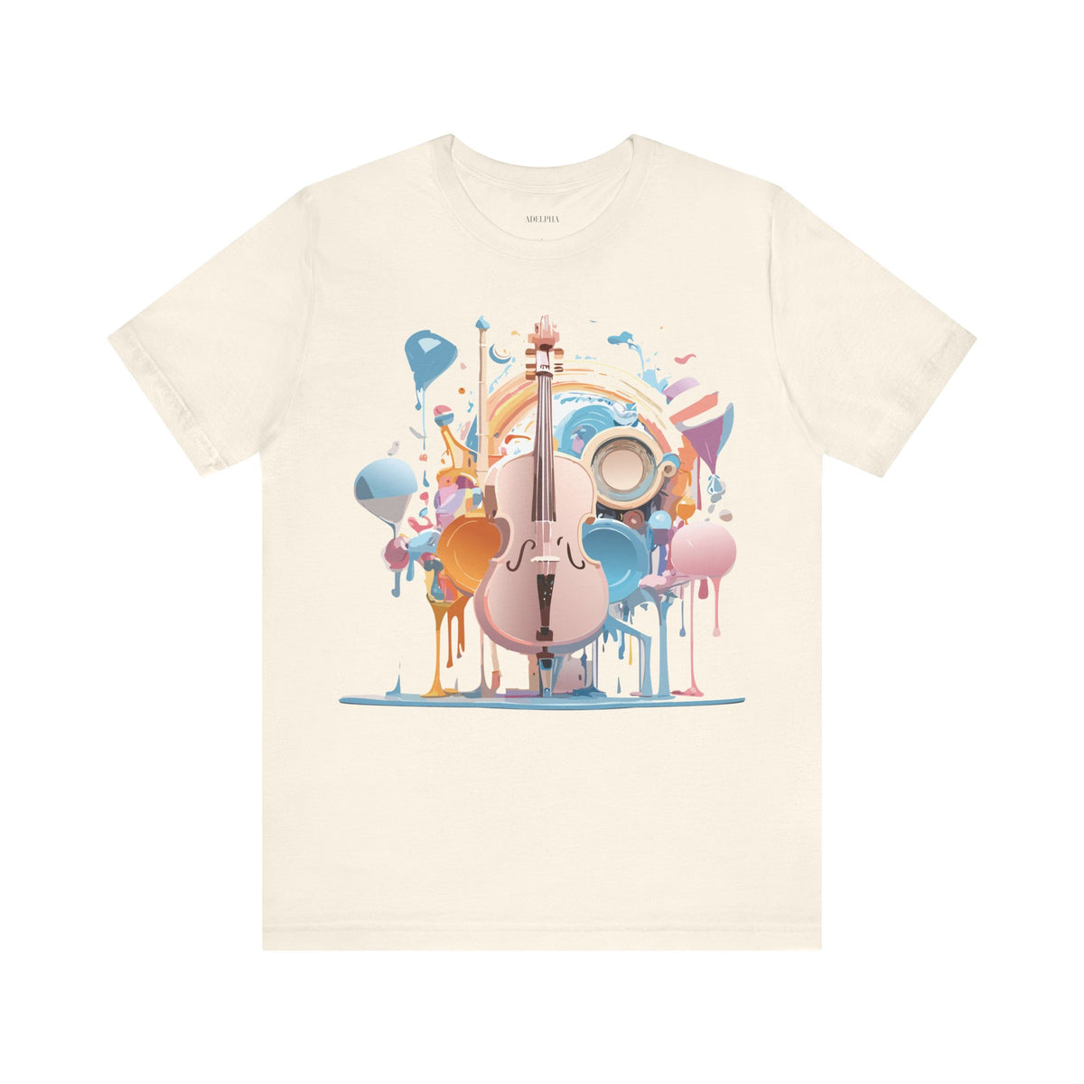 Music Graphic Unisex Cotton Bella+Canvas Tee with Art Design m168