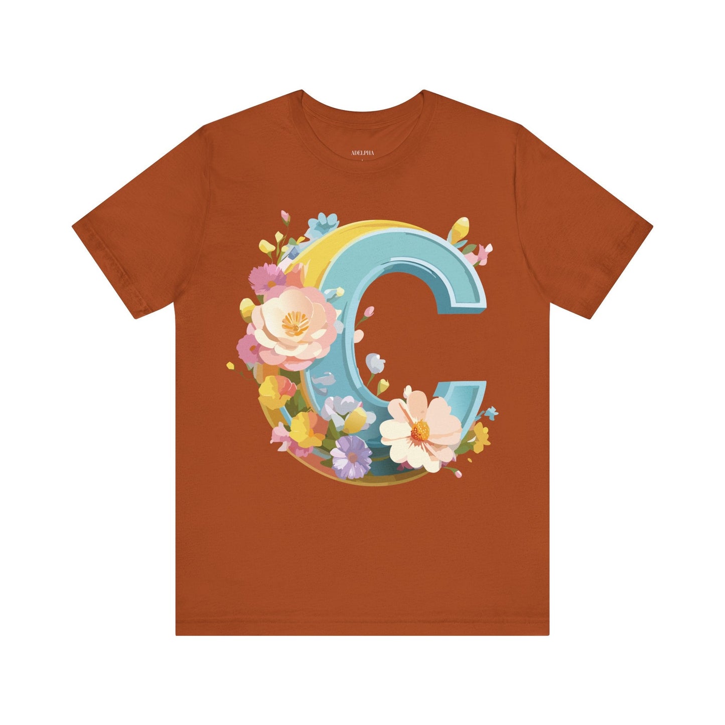 Adelpha Letter C Shirt Graphic Tee Unisex Short Sleeve Art Design Vintage Inspired Casual Wear