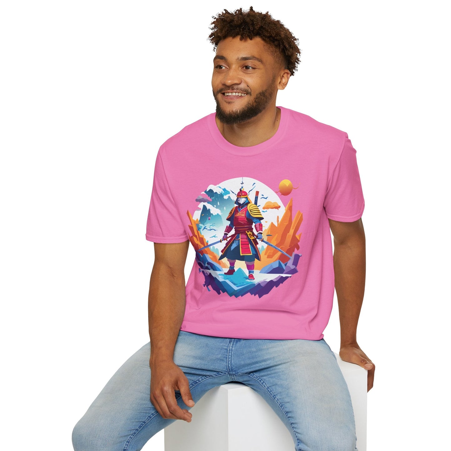 Samurai Shirt Unisex Short Sleeve T Shirt Gildan Softstyle 64000 100 Percent Ring Spun Cotton Tee