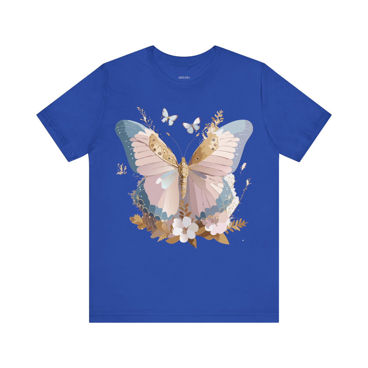 Butterfly Graphic Unisex Cotton Bella+Canvas Tee with Art Design n86